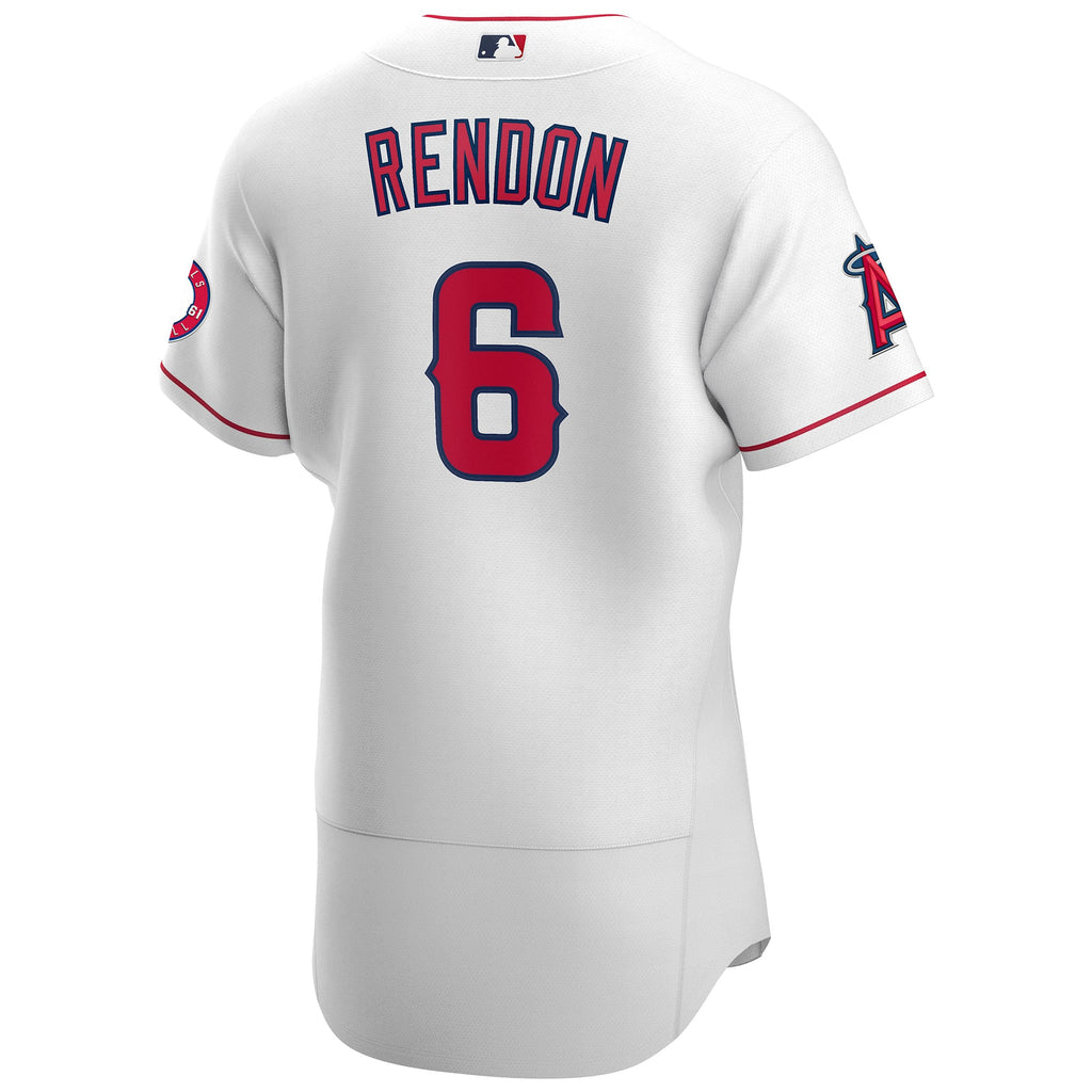 Men's Los Angeles Angels Anthony Rendon Nike White Authentic Player Jersey - 4