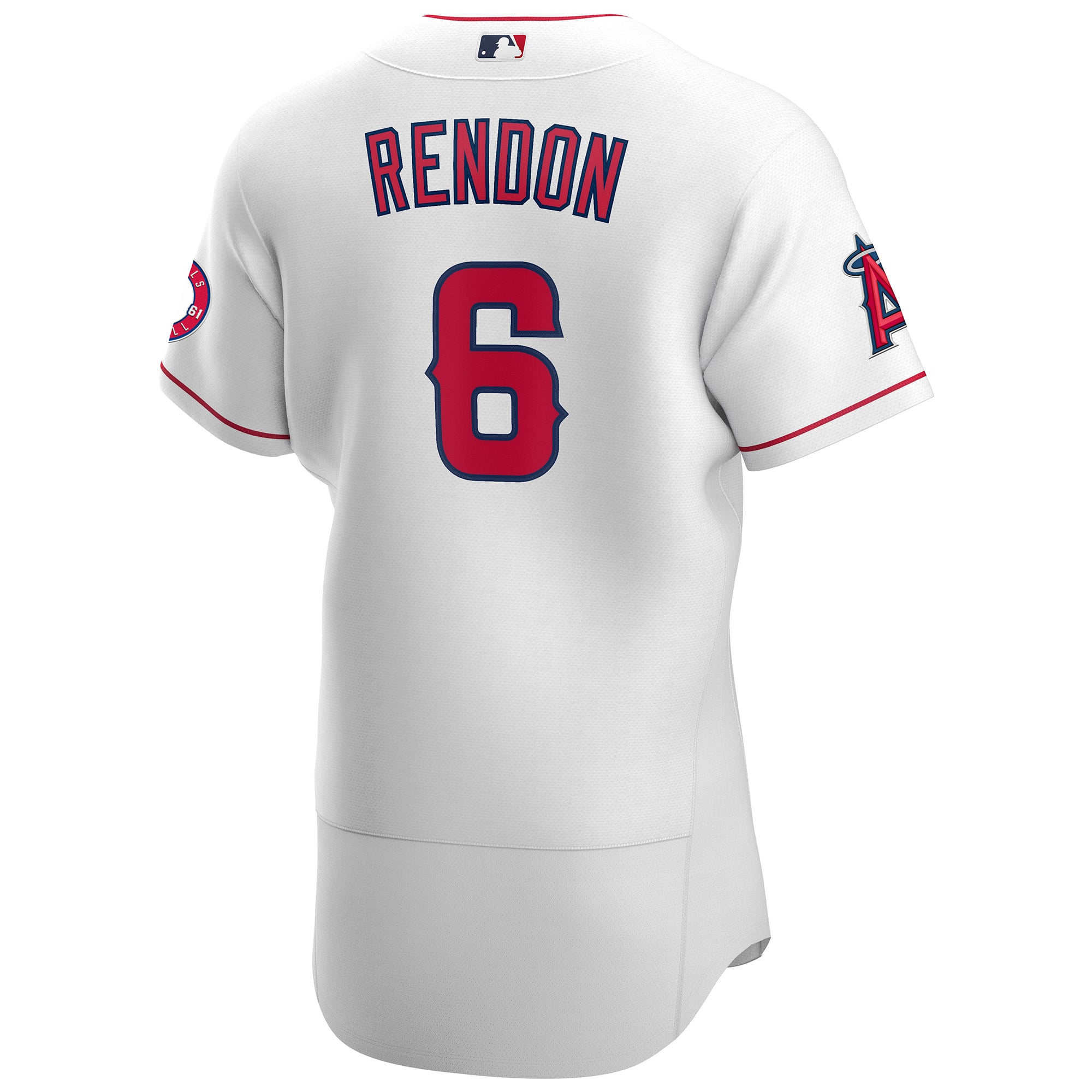 Men's Los Angeles Angels Anthony Rendon Nike White Authentic Player Jersey - 4