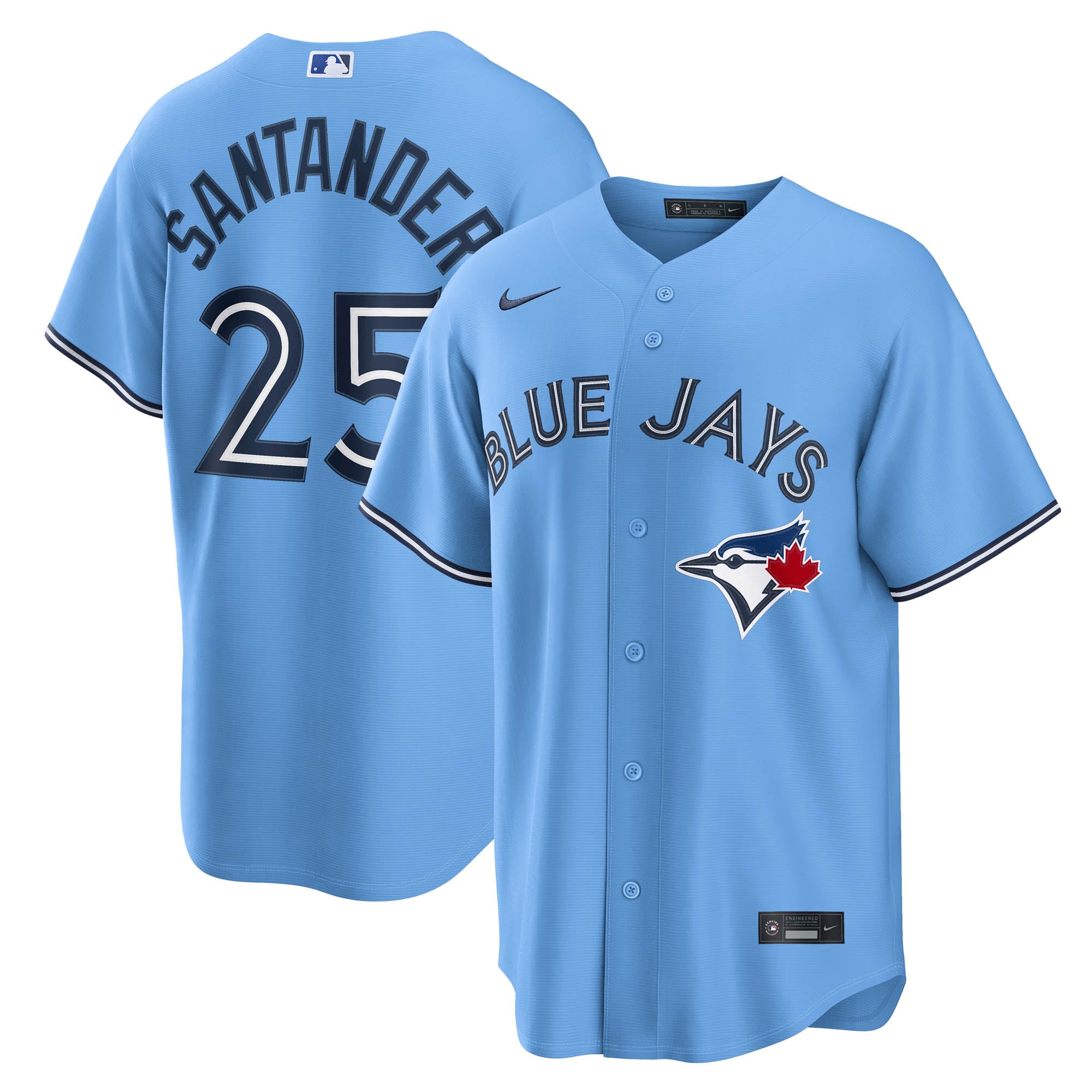 Men's Toronto Blue Jays Anthony Santander Nike Light Blue Alternate Replica Jersey