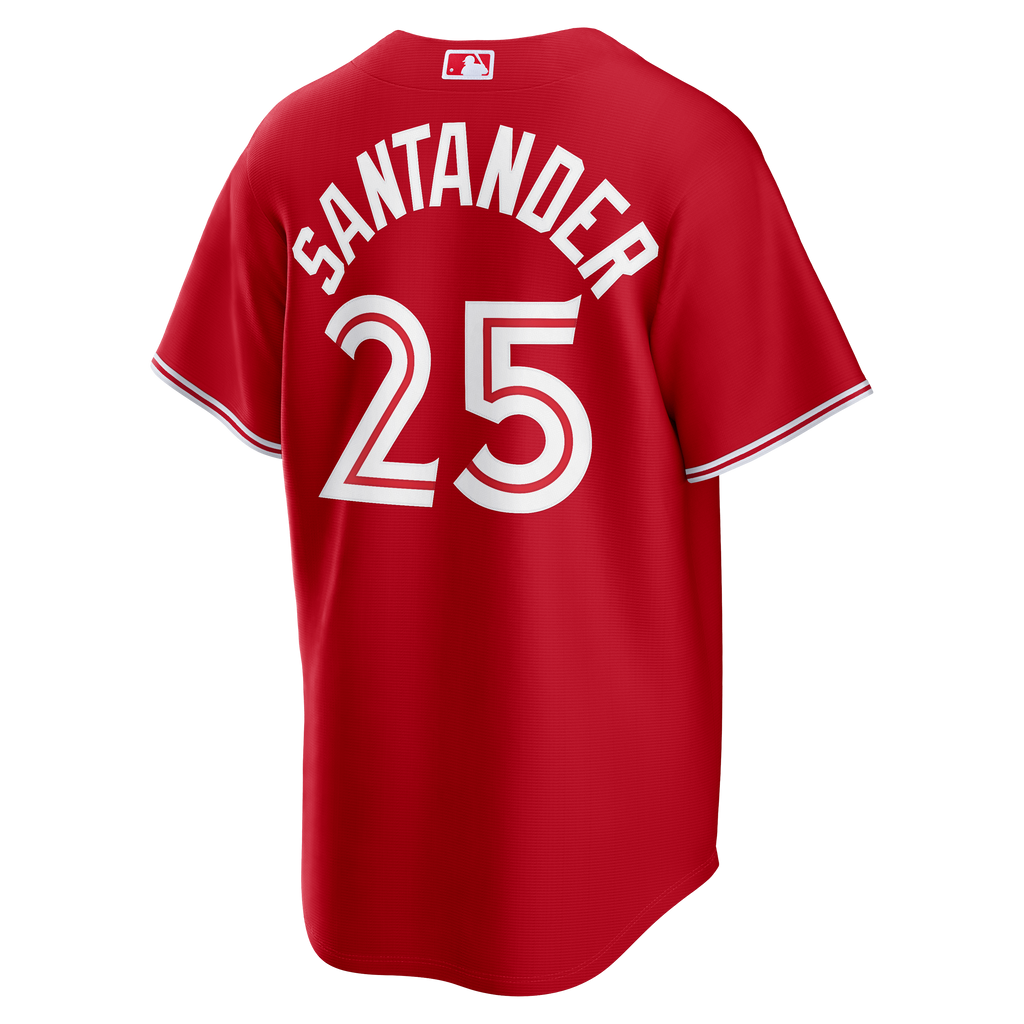 Men's Toronto Blue Jays Anthony Santander Nike Red Canada Day Replica Jersey - 4