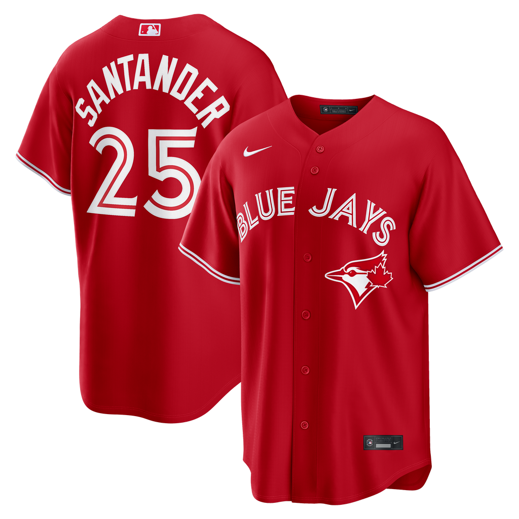 Men's Toronto Blue Jays Anthony Santander Nike Red Canada Day Replica Jersey