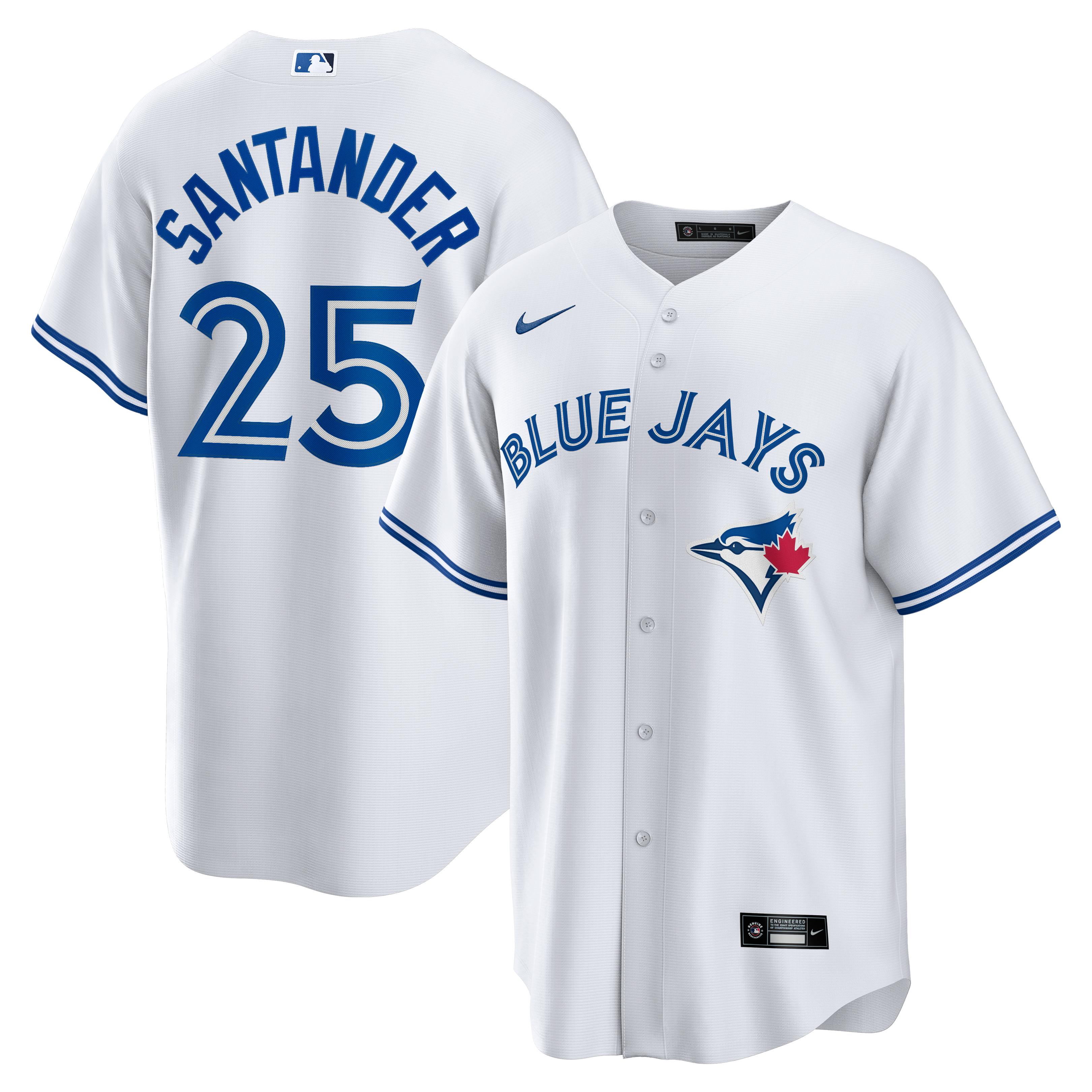 Men's Toronto Blue Jays Anthony Santander Nike White Home Replica Jersey