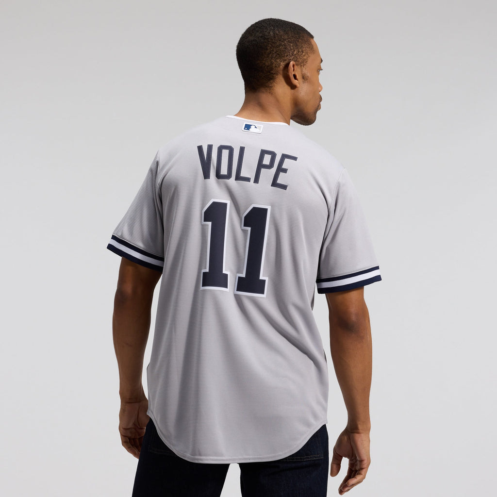 Men's New York Yankees Anthony Volpe Nike Gray Road Replica Jersey - 4