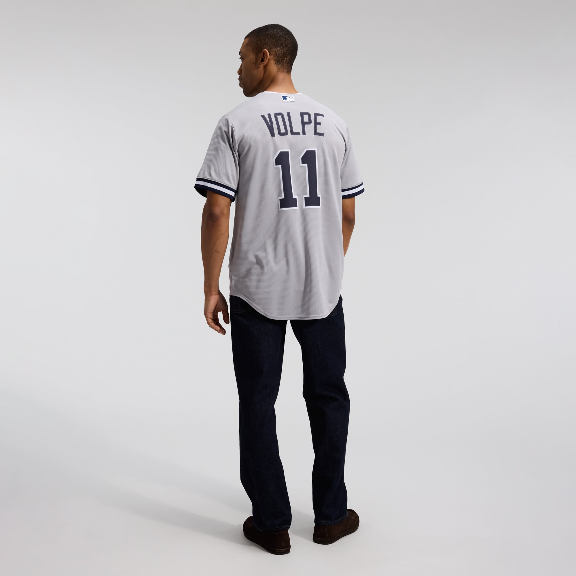 Men's New York Yankees Anthony Volpe Nike Gray Road Replica Jersey - 6