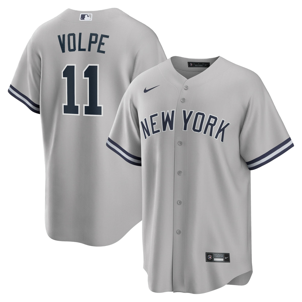 Men's New York Yankees Anthony Volpe Nike Gray Road Replica Jersey