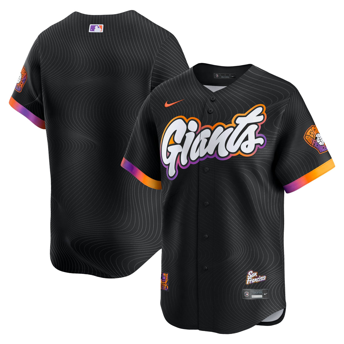 Men's San Francisco Giants Nike Anthracite 2025 City Connect Limited Jersey - 2