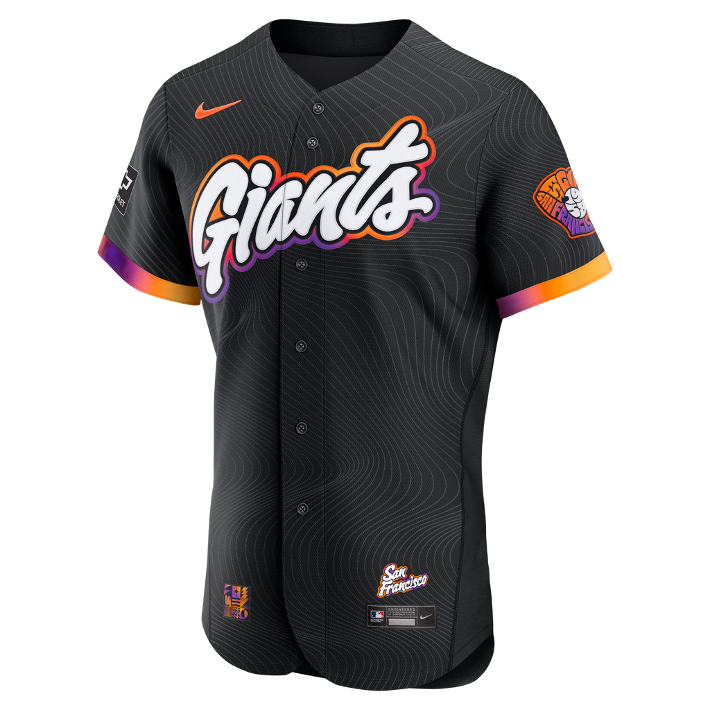 Men's San Francisco Giants Nike Anthracite City Connect Authentic Sponsor Patch Jersey - 3