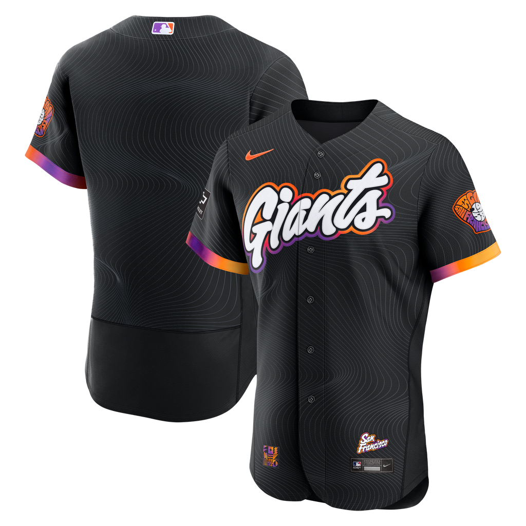 Men's San Francisco Giants Nike Anthracite City Connect Authentic Sponsor Patch Jersey