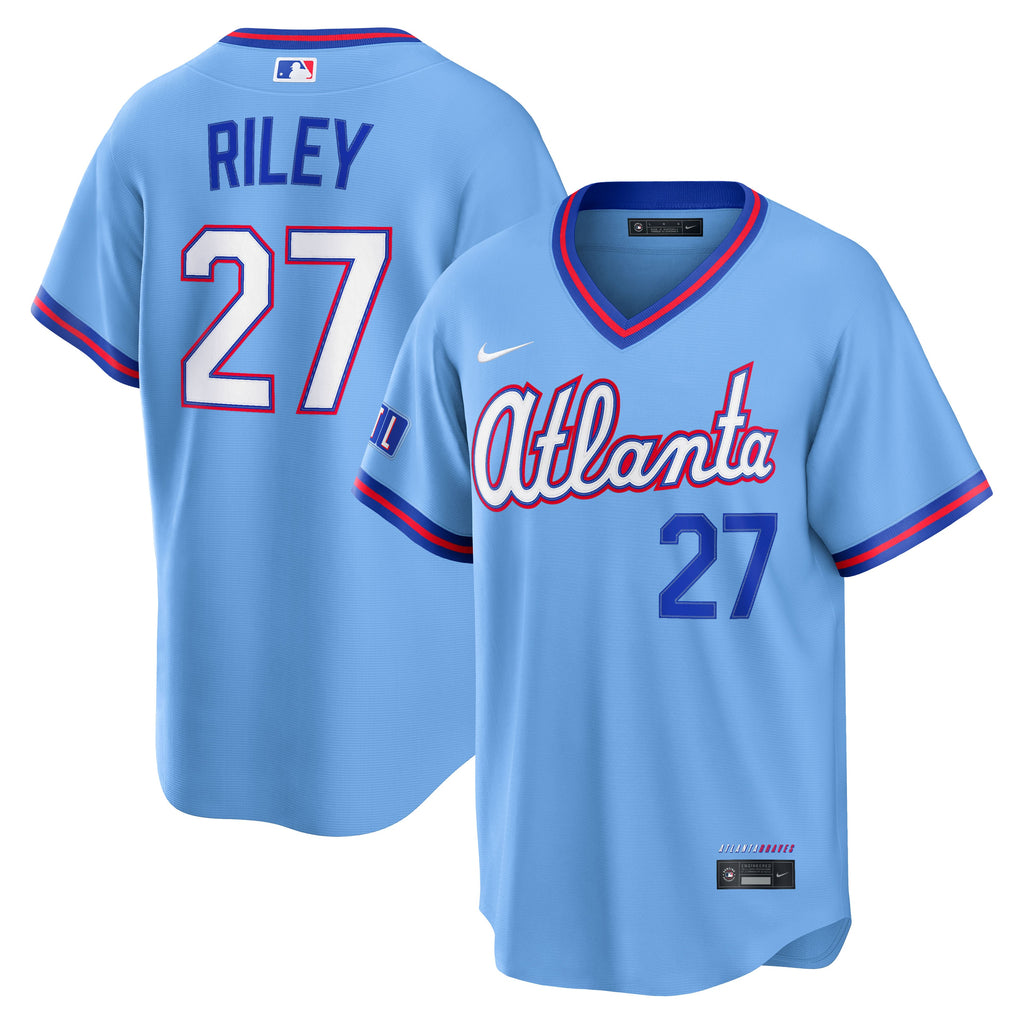 Men's Atlanta Braves Austin Riley Nike Powder Blue 2026 City Connect Stadium Jersey