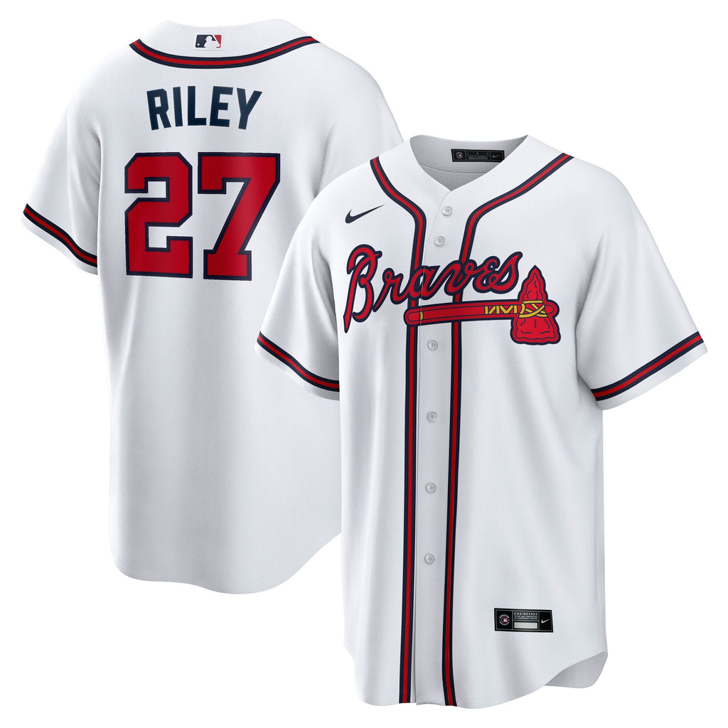 Men's Atlanta Braves Austin Riley Nike White Home Replica Player Jersey - 2