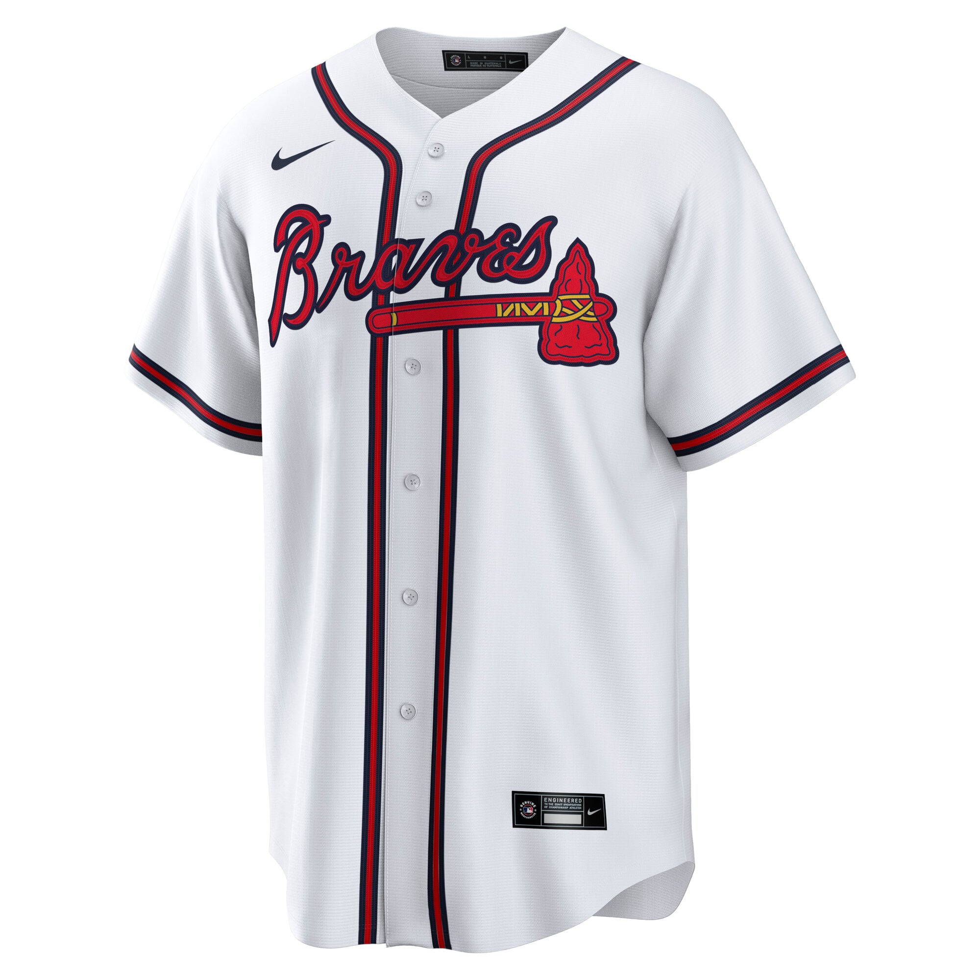 Men's Atlanta Braves Austin Riley Nike White Home Replica Player Jersey - 3