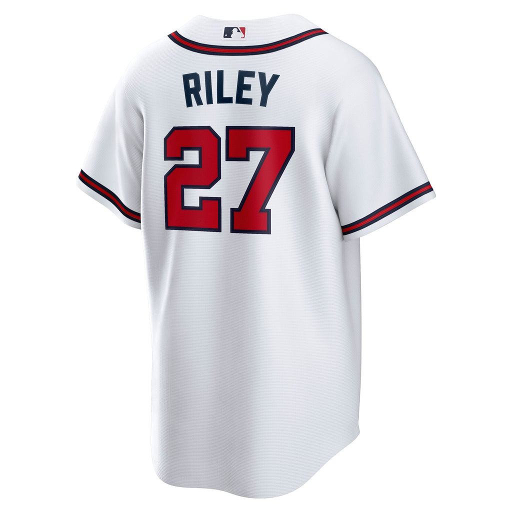 Men's Atlanta Braves Austin Riley Nike White Home Replica Player Jersey - 4
