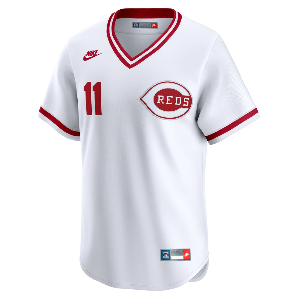 Men's Cincinnati Reds Barry Larkin Nike White Throwback Cooperstown Collection Limited Jersey - 3