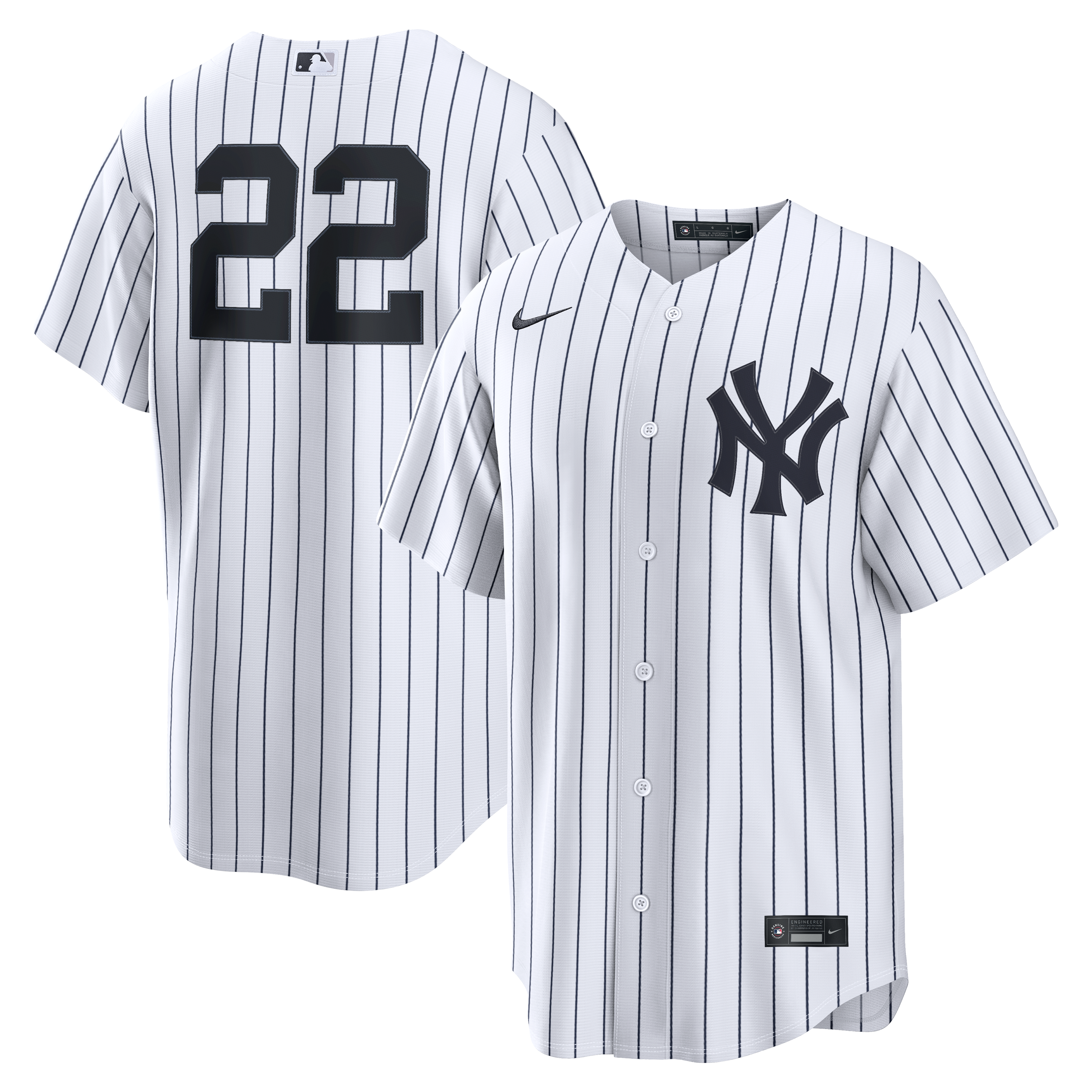 Men's New York Yankees Ben Rice Nike White Home Replica Jersey - 2