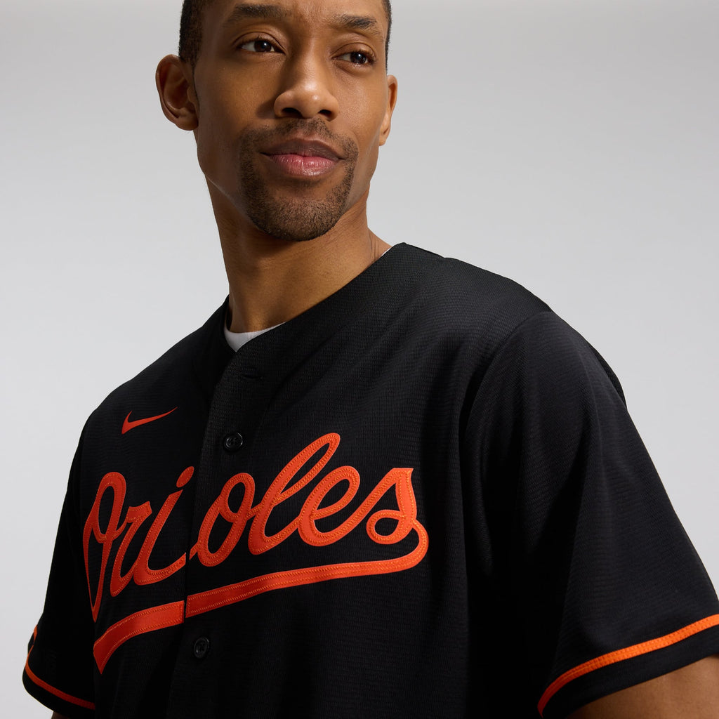 Men's Baltimore Orioles Nike Black Alternate Replica Team Jersey - 8