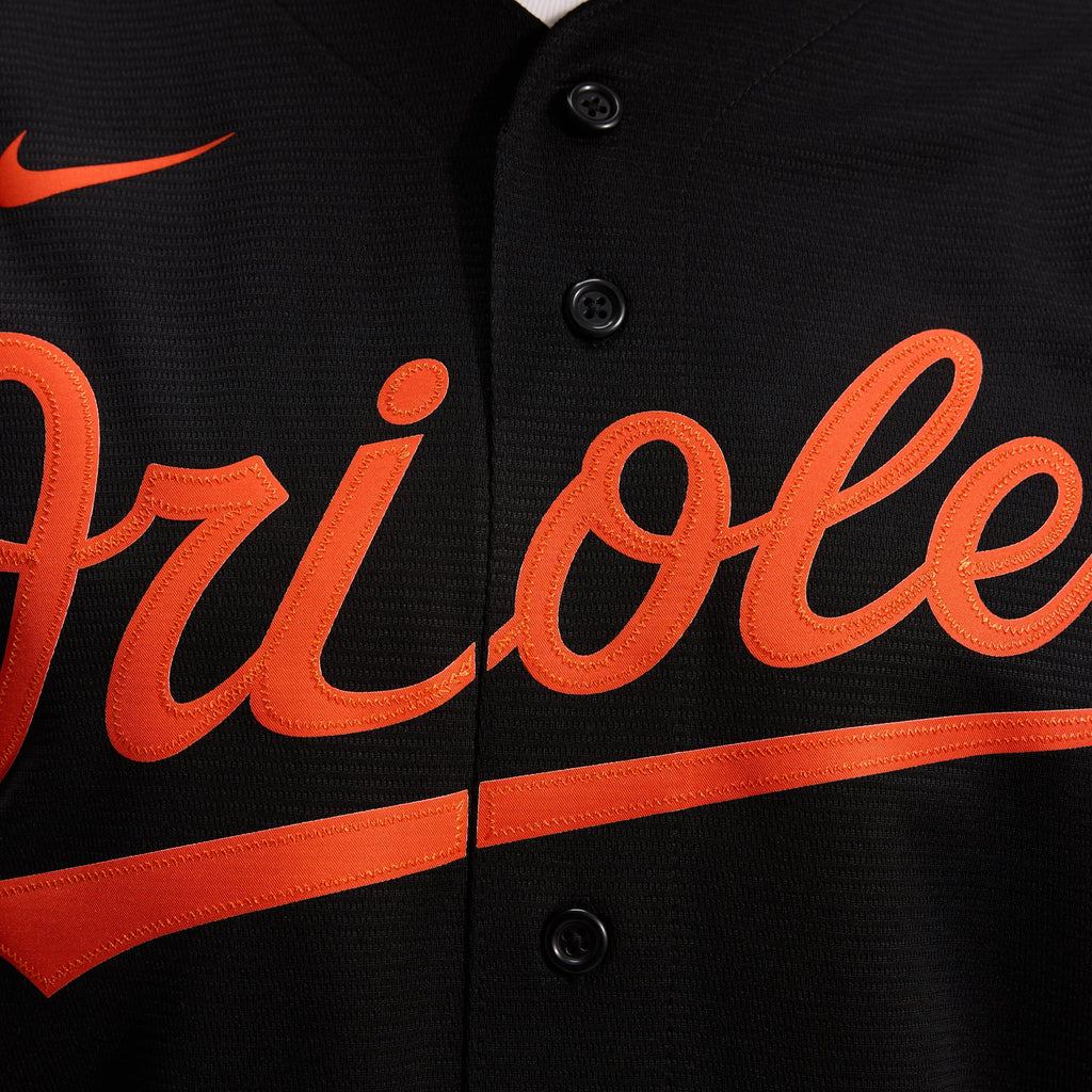Men's Baltimore Orioles Nike Black Alternate Replica Team Jersey - 9
