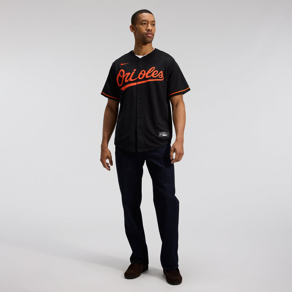 Men's Baltimore Orioles Nike Black Alternate Replica Team Jersey - 4