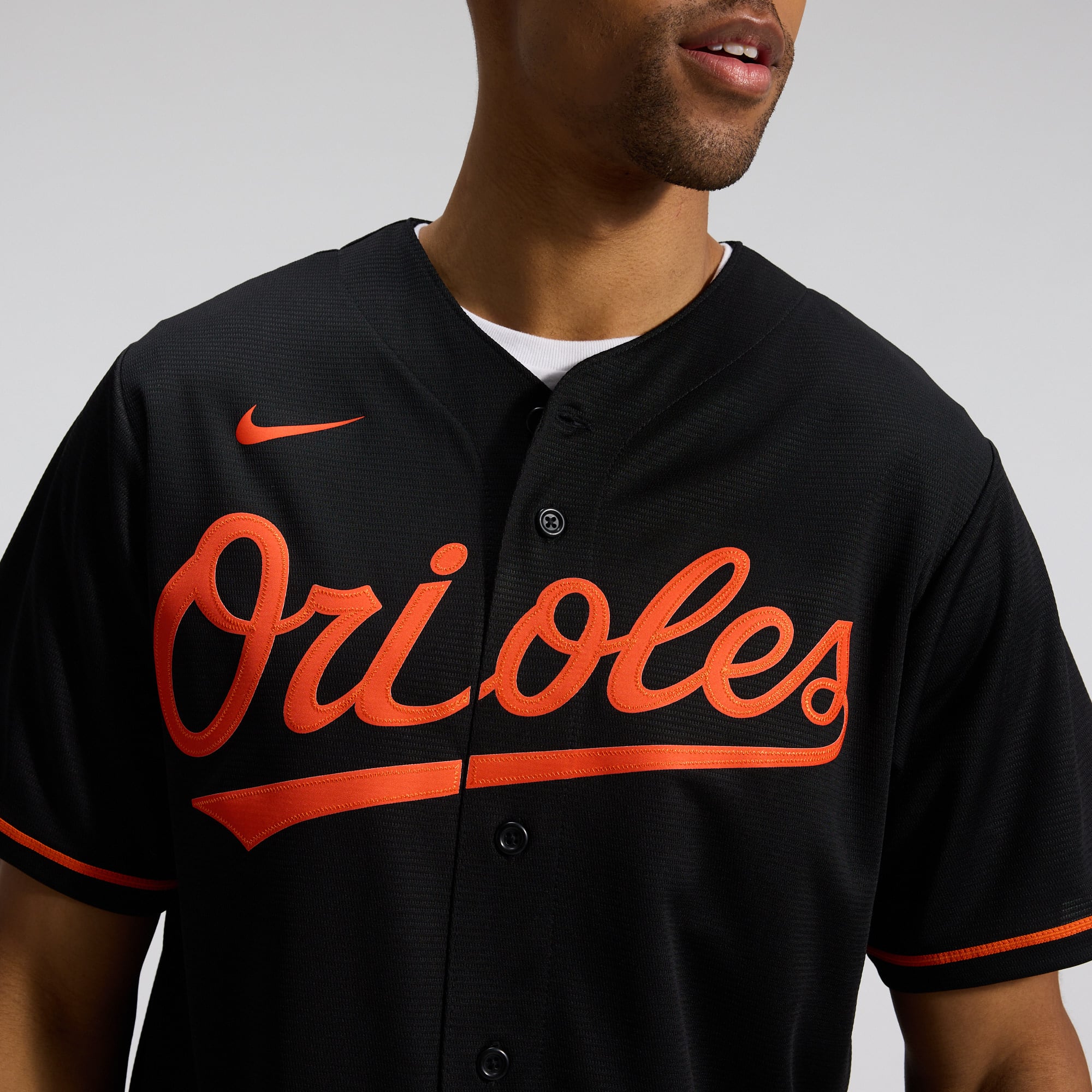 Men's Baltimore Orioles Nike Black Alternate Replica Team Jersey - 7
