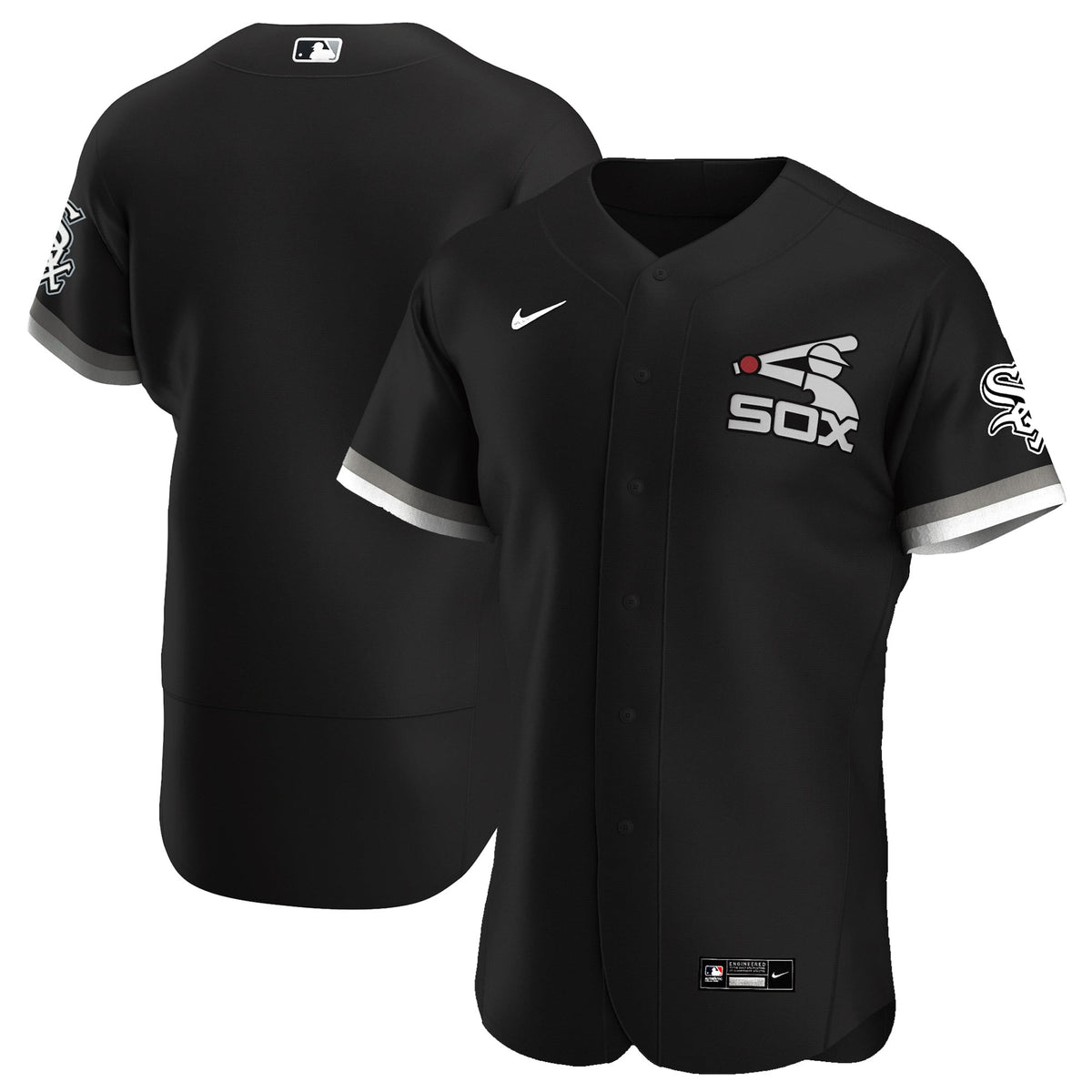 Men's Chicago White Sox Nike Black Alternate Authentic Team Jersey - 2