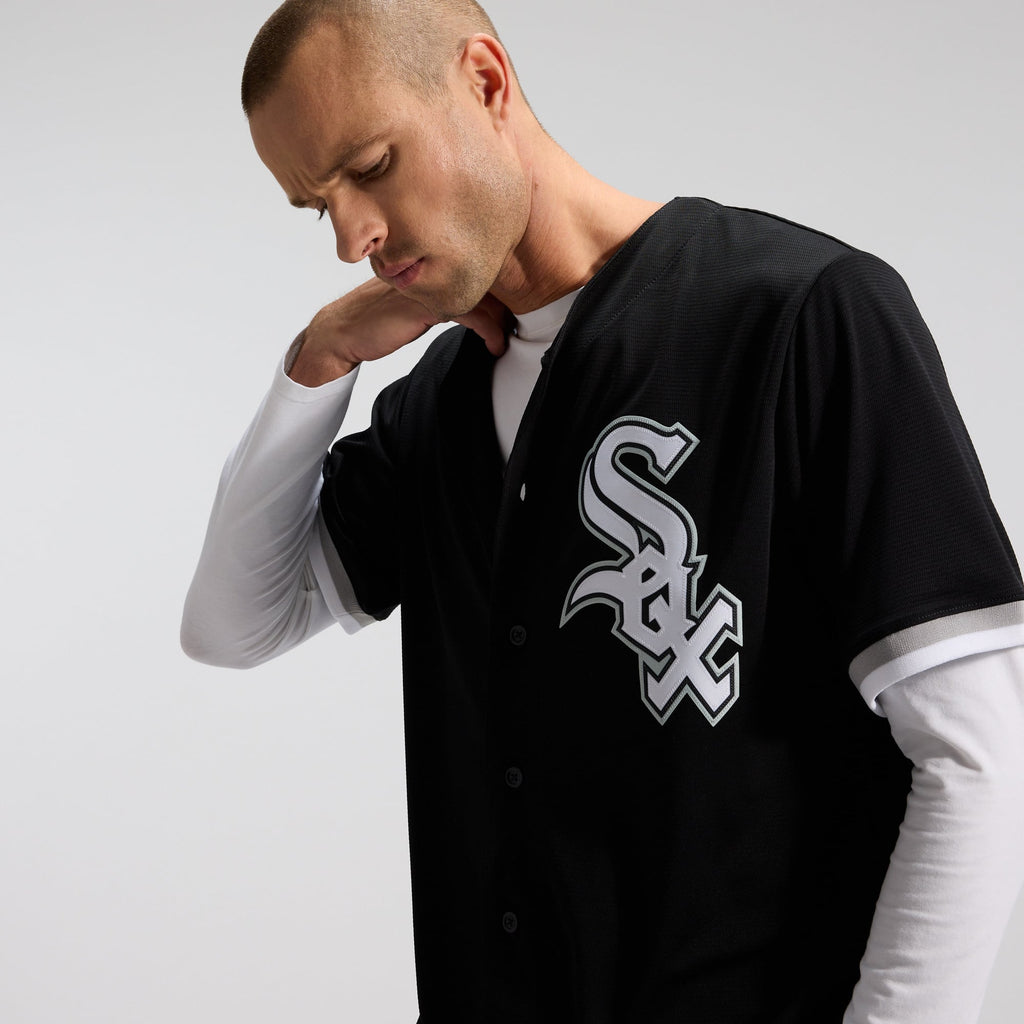 Men's Chicago White Sox Nike Black Alternate Replica Team Jersey - 8