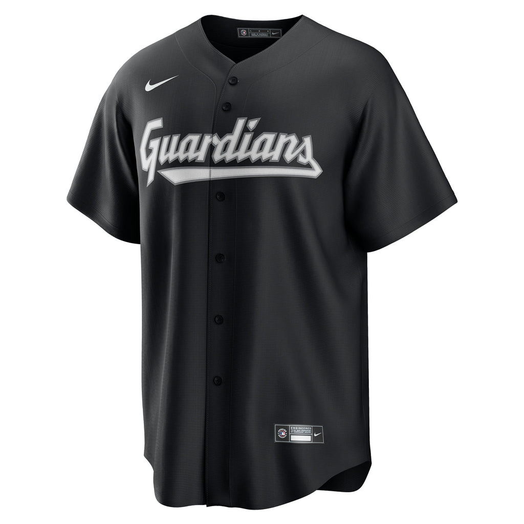 Men's Cleveland Guardians Nike Black Replica Jersey - 3