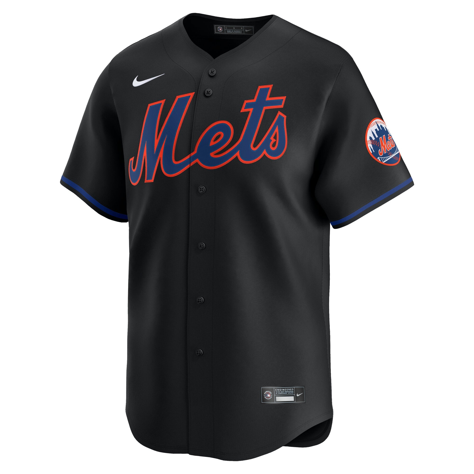 Men's New York Mets Nike Black Alternate Limited Jersey - 3