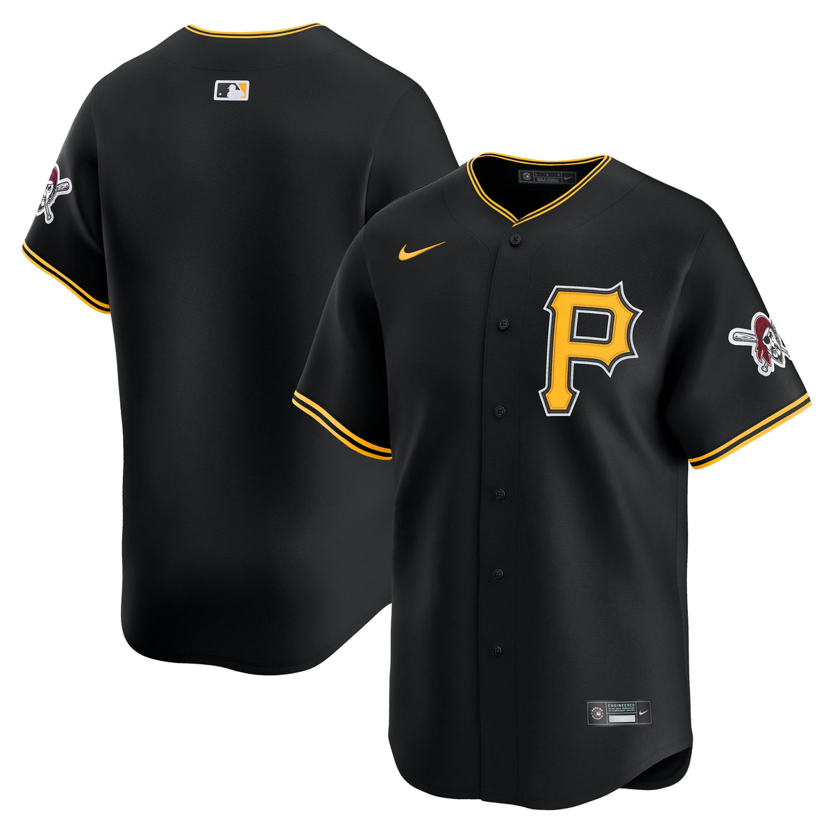 Men's Pittsburgh Pirates Nike Black Alternate Limited Jersey - 2