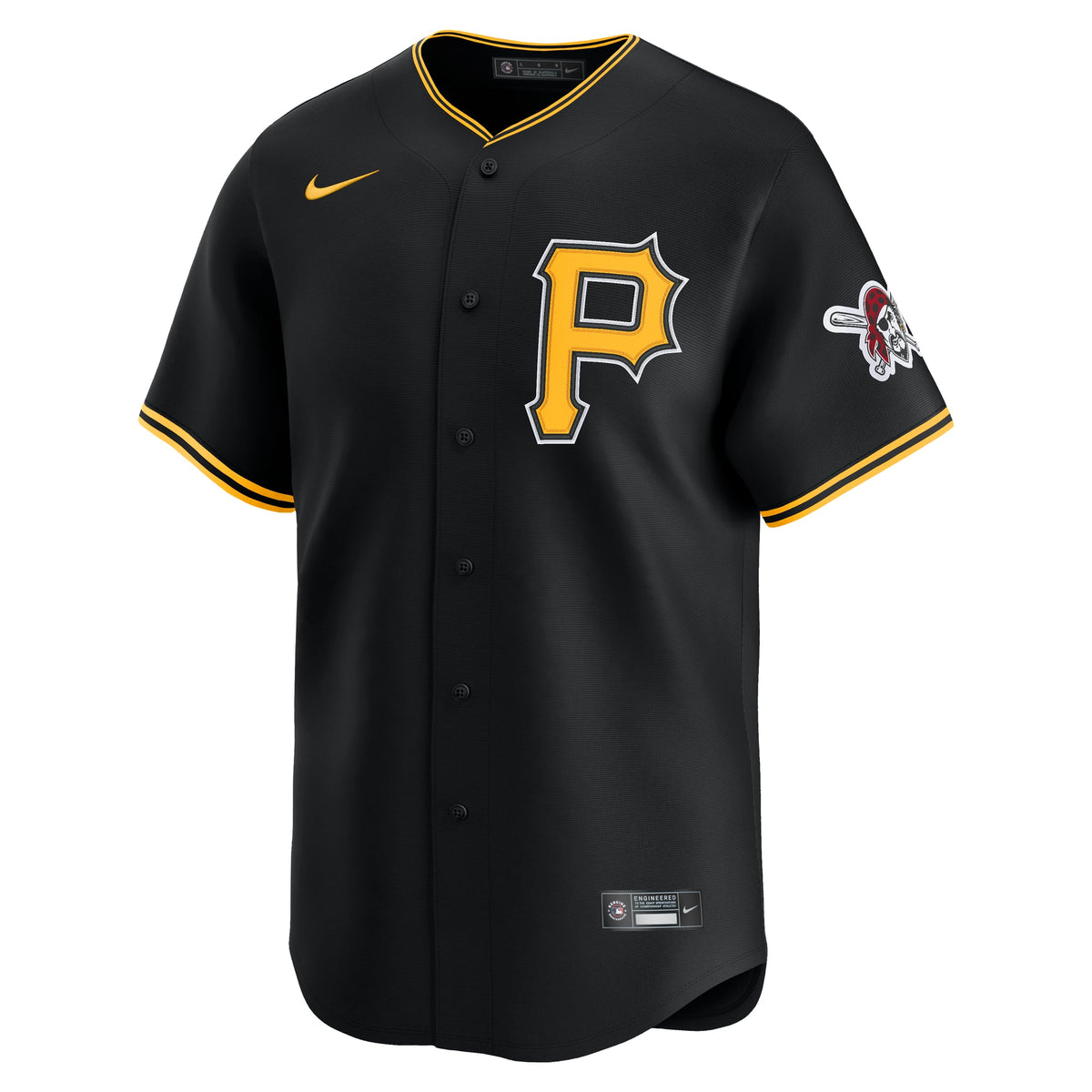 Men's Pittsburgh Pirates Nike Black Alternate Limited Jersey - 3
