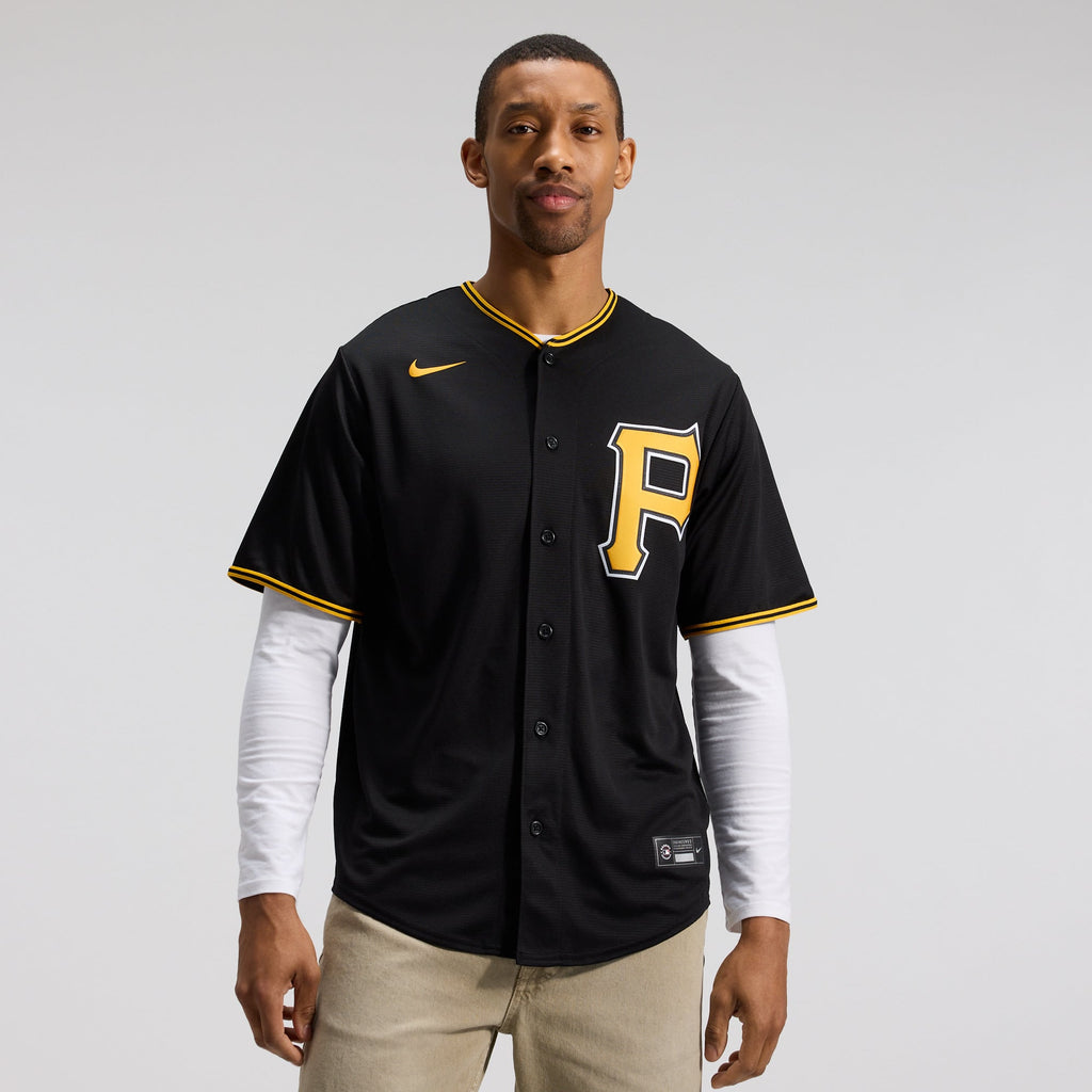 Men's Pittsburgh Pirates Nike Black Alternate Replica Team Jersey - 2