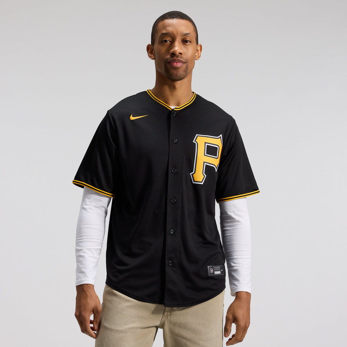 Men's Pittsburgh Pirates Nike Black Alternate Replica Team Jersey - 2