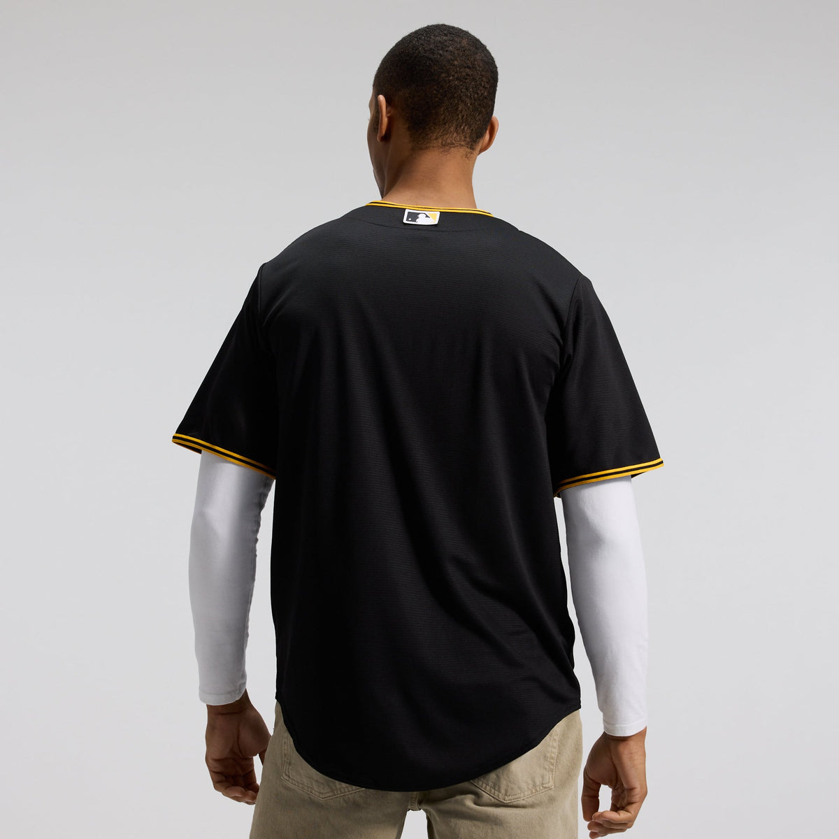 Men's Pittsburgh Pirates Nike Black Alternate Replica Team Jersey - 3