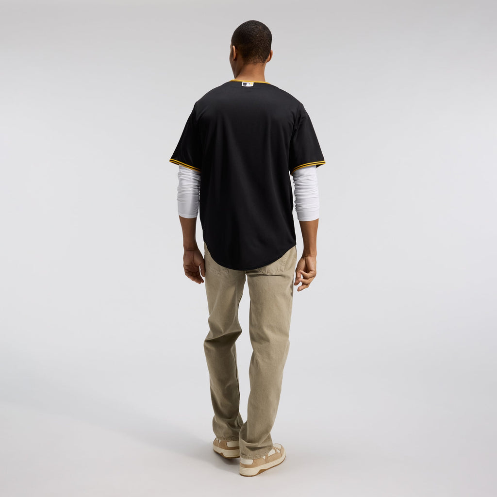 Men's Pittsburgh Pirates Nike Black Alternate Replica Team Jersey - 5