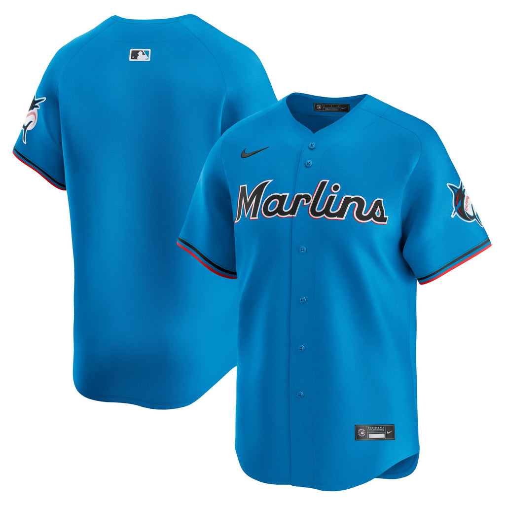Men's Miami Marlins Nike Blue Limited Jersey - 2