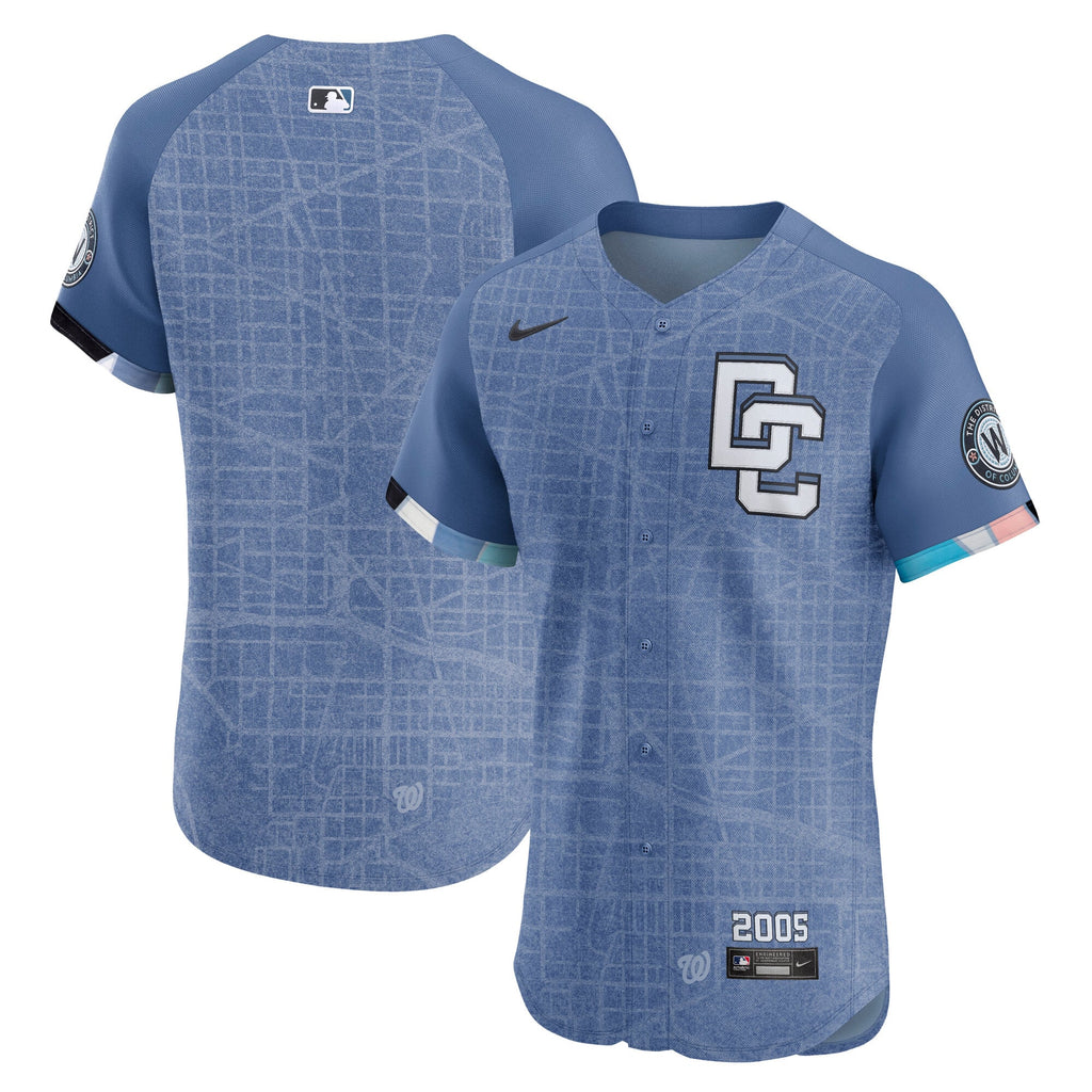 Men's Washington Nationals Nike Blue 2025 City Connect Elite Jersey - 2