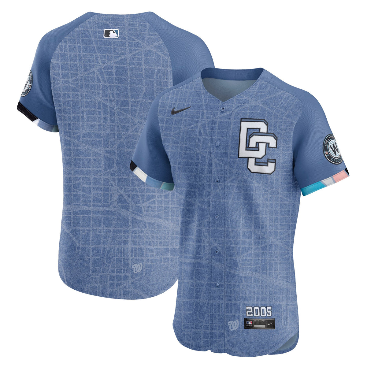 Men's Washington Nationals Nike Blue 2025 City Connect Elite Jersey - 2