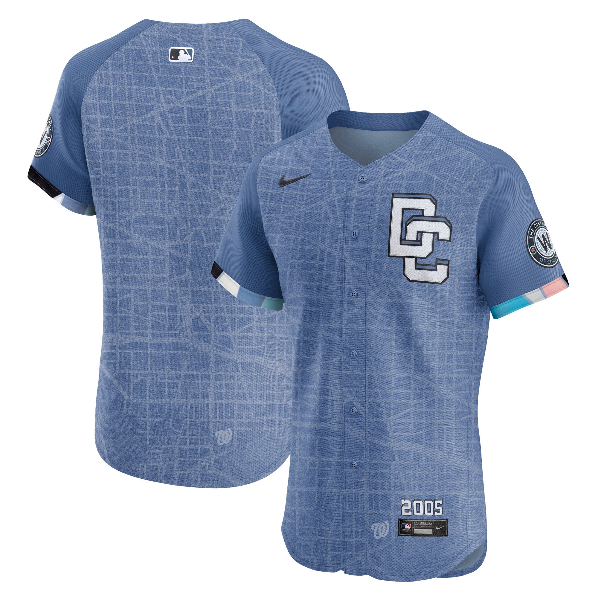 Men's Washington Nationals Nike Blue 2025 City Connect Elite Jersey