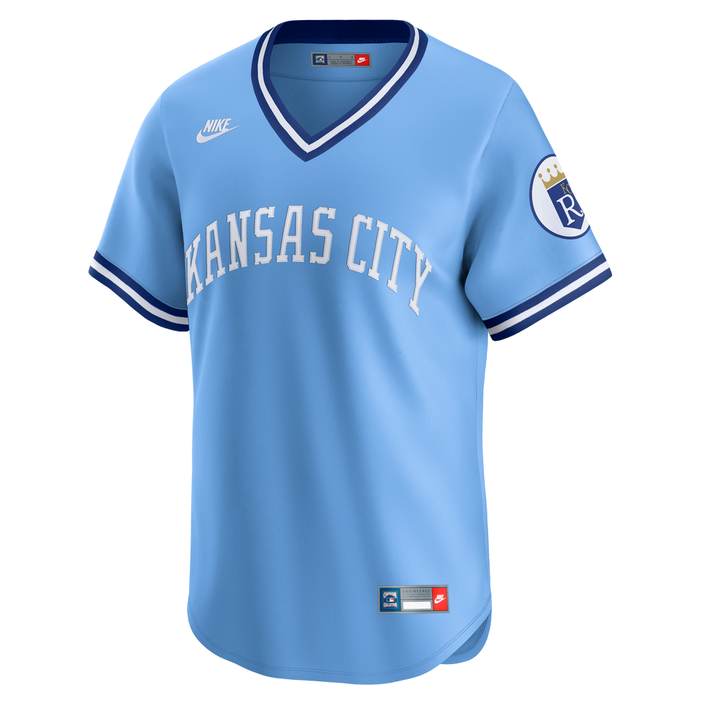 Men's Kansas City Royals Bo Jackson Nike Light Blue Throwback Cooperstown Collection Limited Jersey - 3