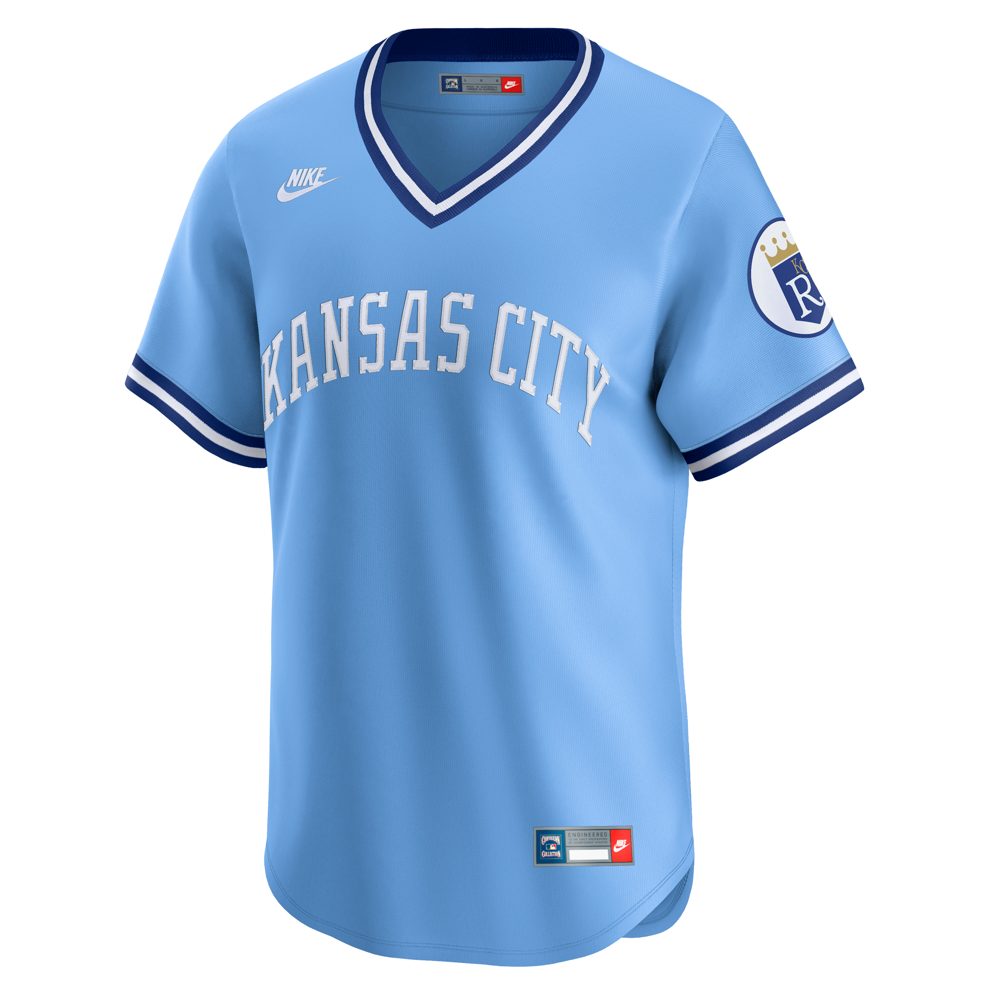 Men's Kansas City Royals Bo Jackson Nike Light Blue Throwback Cooperstown Collection Limited Jersey - 3