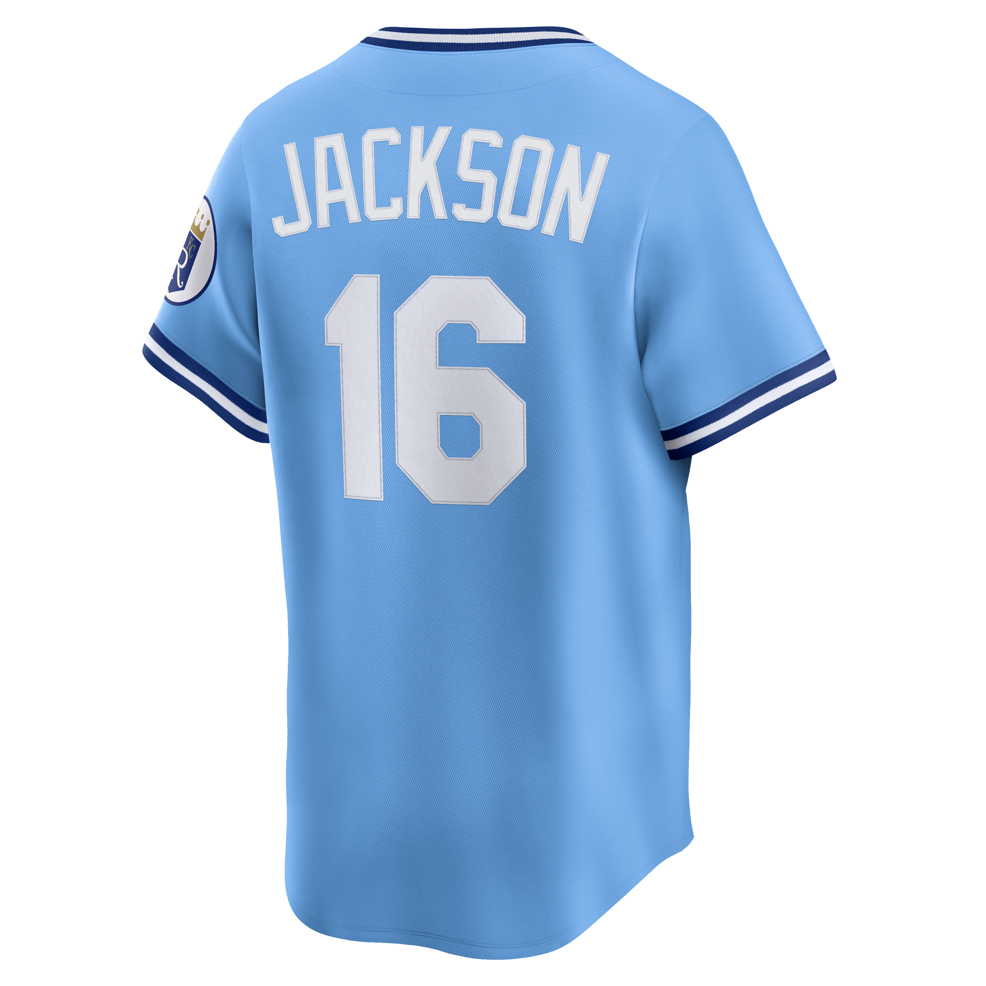 Men's Kansas City Royals Bo Jackson Nike Light Blue Throwback Cooperstown Collection Limited Jersey - 4