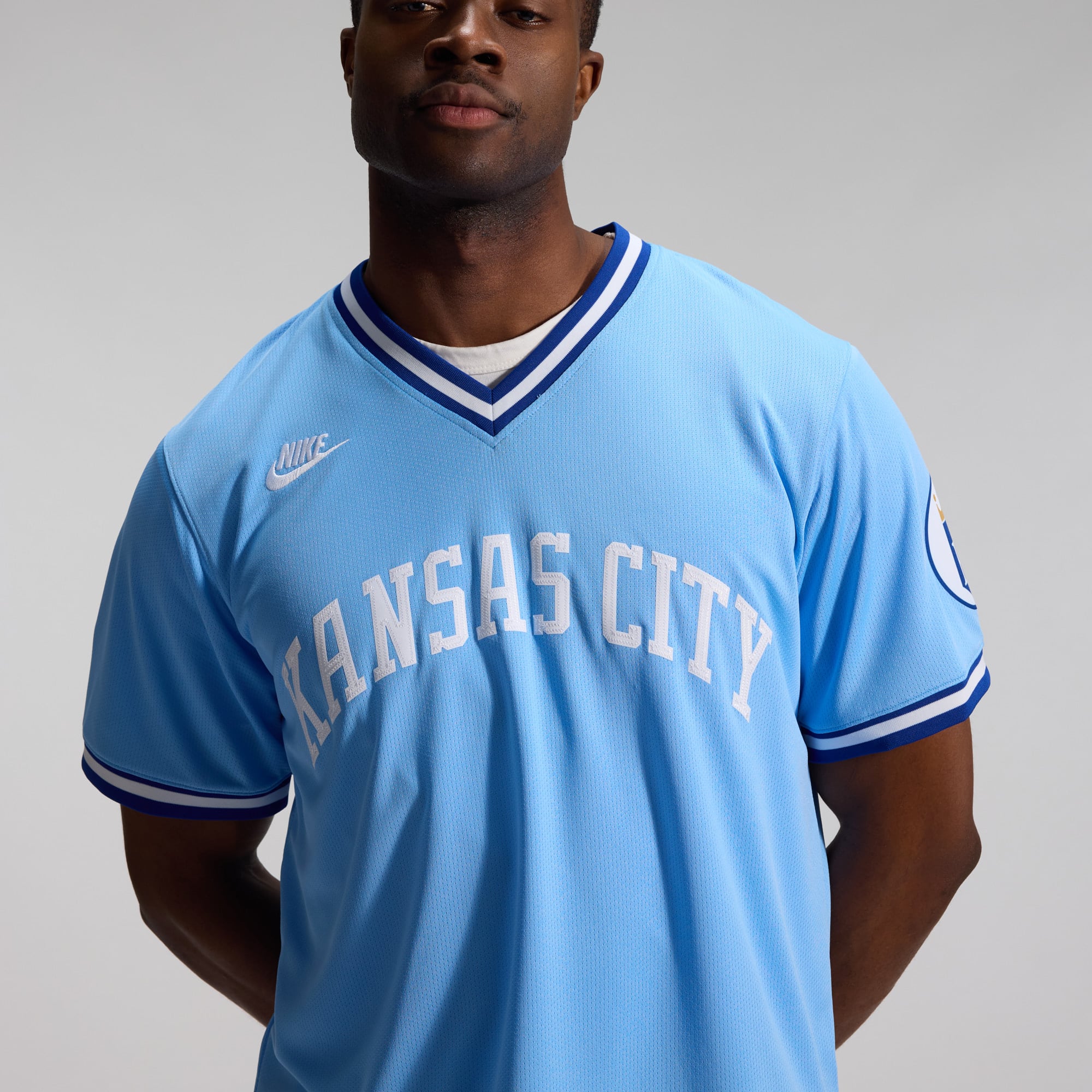 Men's Kansas City Royals Bo Jackson Nike Light Blue Throwback Cooperstown Collection Limited Jersey - 10