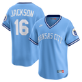 Men's Kansas City Royals Bo Jackson Nike Light Blue Throwback Cooperstown Collection Limited Jersey