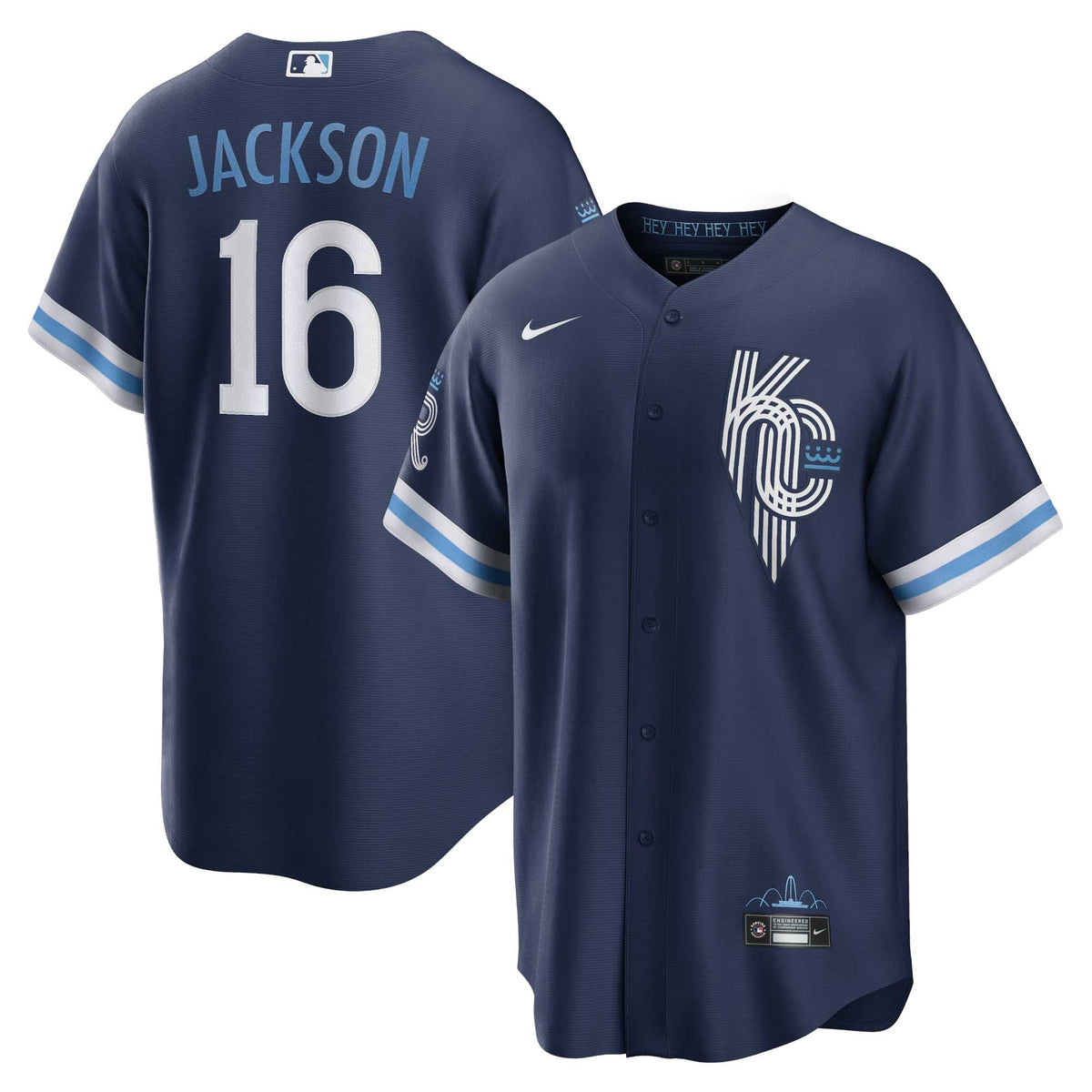 Men's Kansas City Royals Bo Jackson Nike Navy City Connect Replica Player Jersey - 2