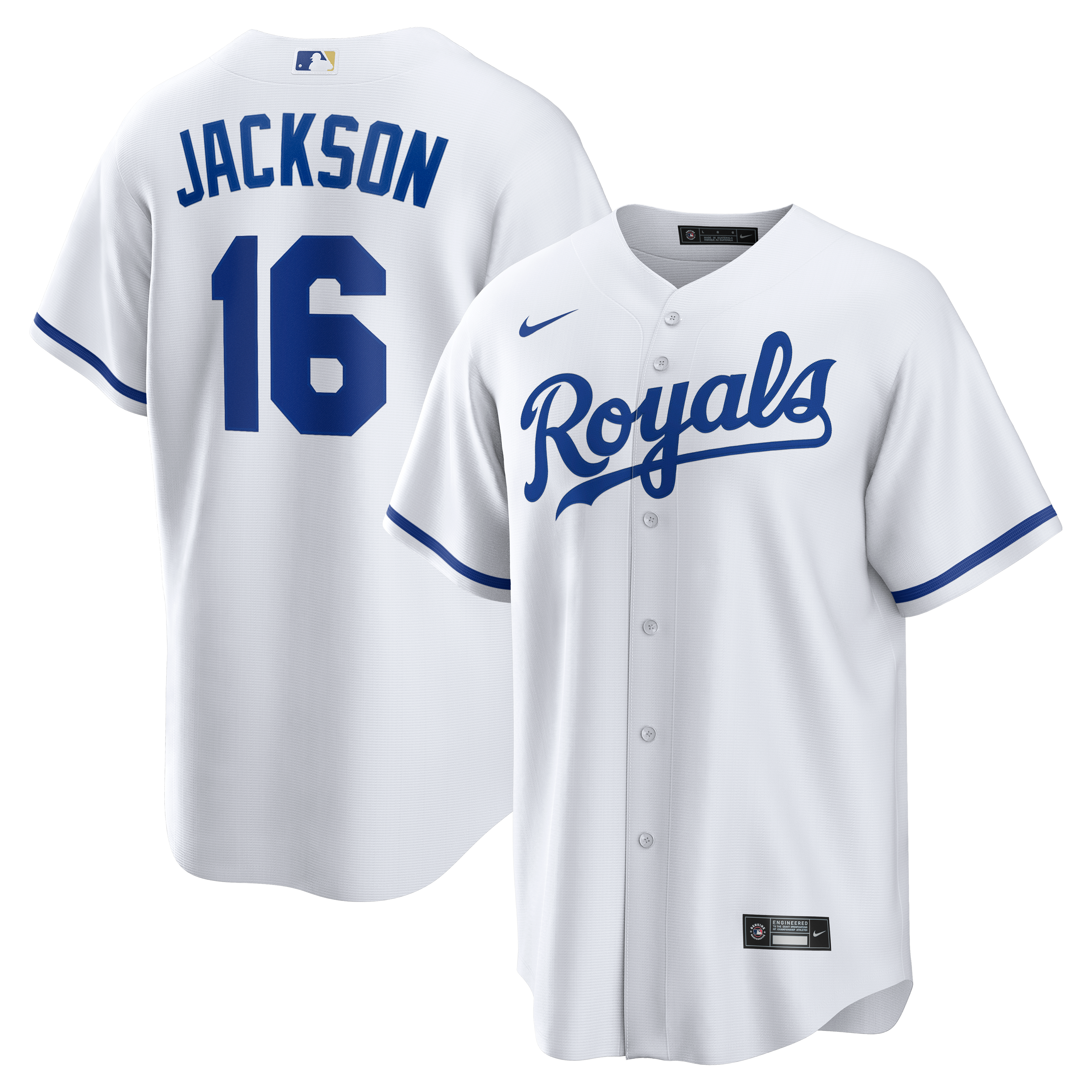 Men's Kansas City Royals Bo Jackson Nike White Home Retired Player Replica Jersey