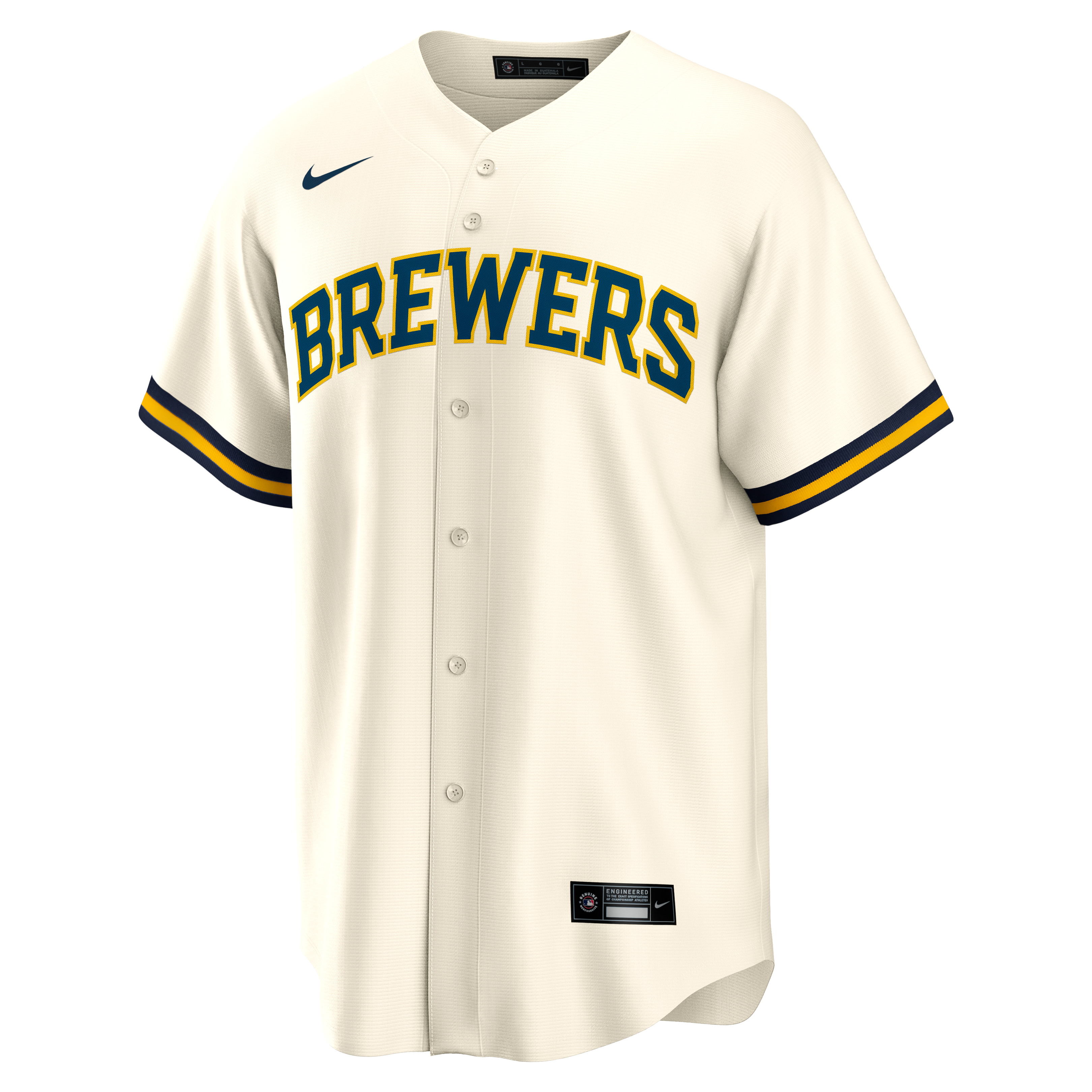 Men's Milwaukee Brewers Bob Uecker Nike Cream Home Retired Player Replica Jersey - 3