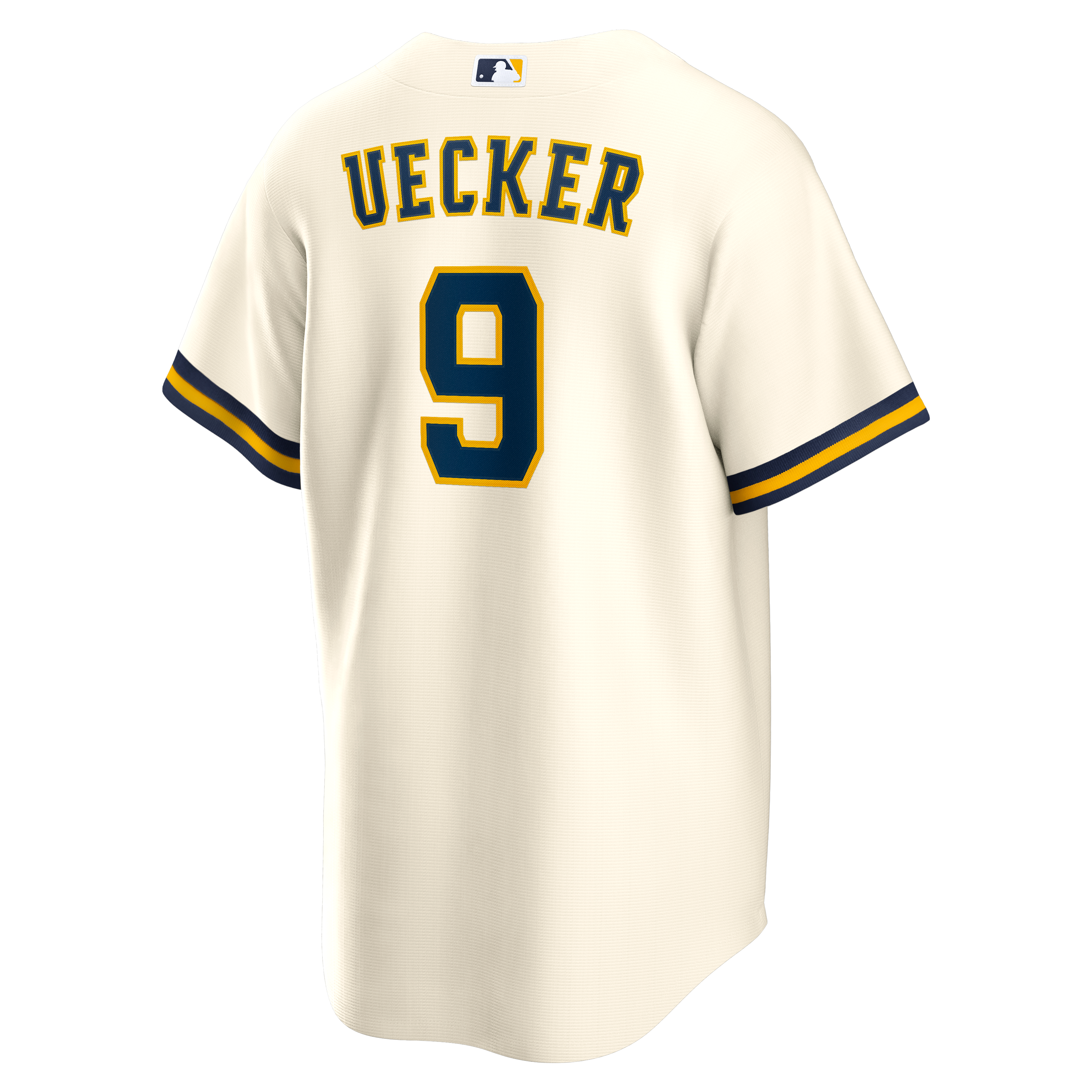 Men's Milwaukee Brewers Bob Uecker Nike Cream Home Retired Player Replica Jersey - 4