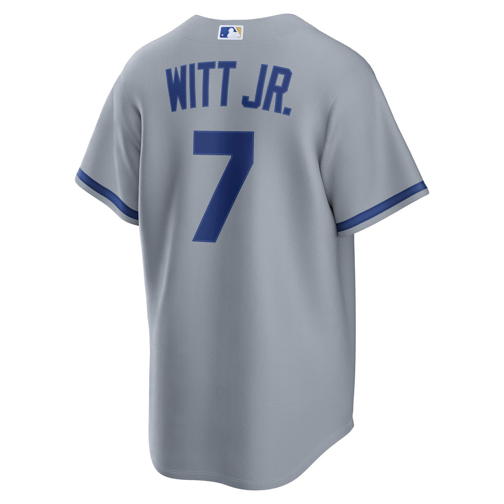 Men's Kansas City Royals Bobby Witt Jr. Nike Gray Road Replica Jersey - 4