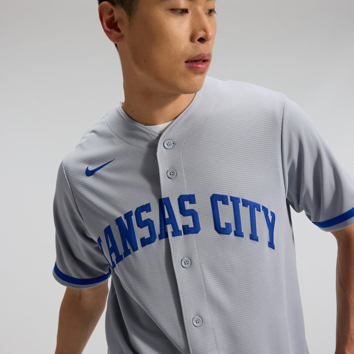 Men's Kansas City Royals Bobby Witt Jr. Nike Gray Road Replica Jersey - 11