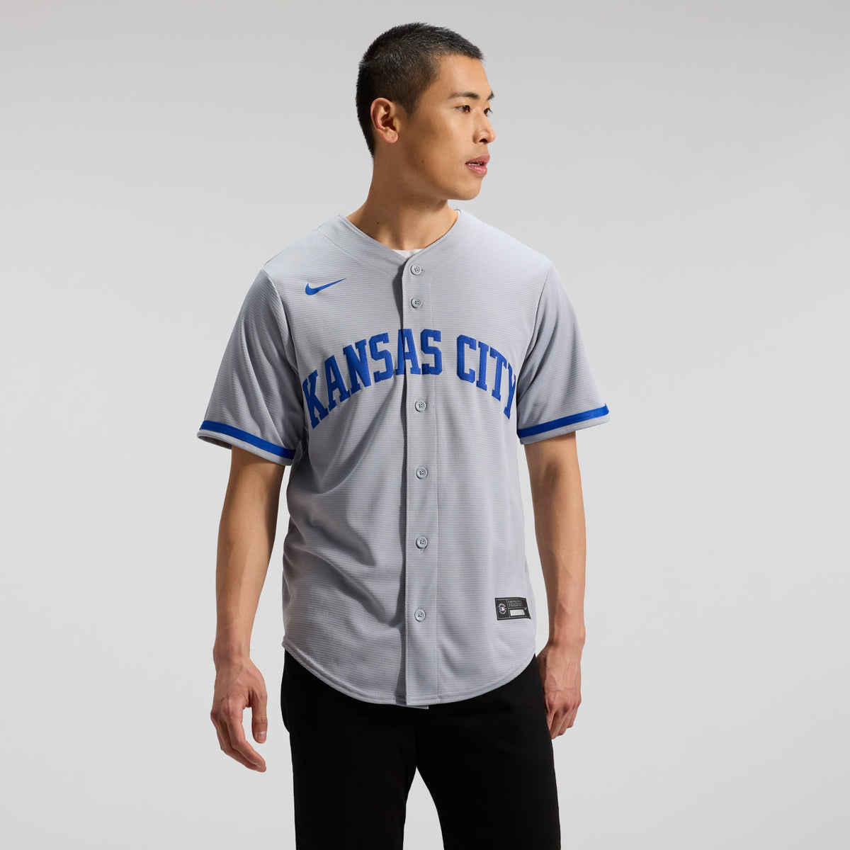 Men's Kansas City Royals Bobby Witt Jr. Nike Gray Road Replica Jersey - 3