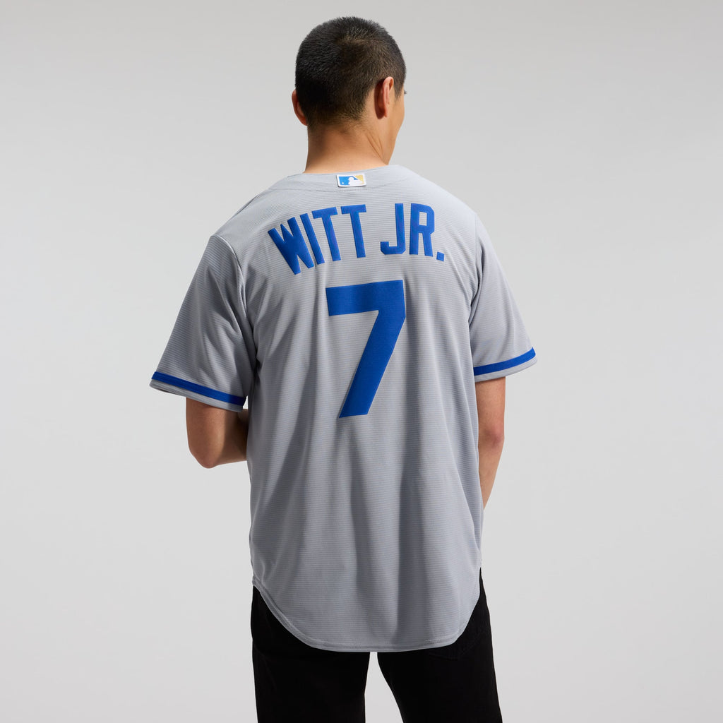 Men's Kansas City Royals Bobby Witt Jr. Nike Gray Road Replica Jersey - 4