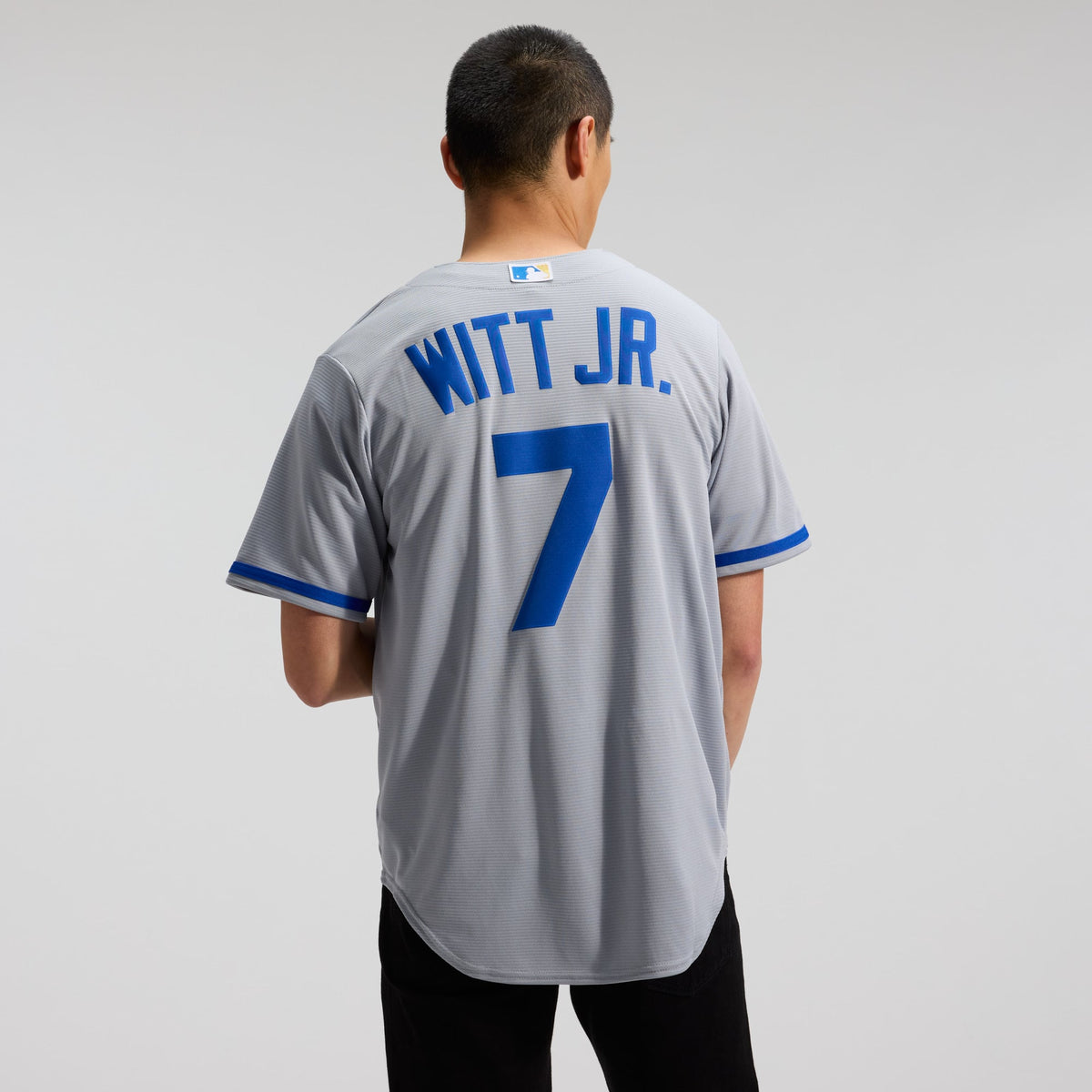 Men's Kansas City Royals Bobby Witt Jr. Nike Gray Road Replica Jersey - 4